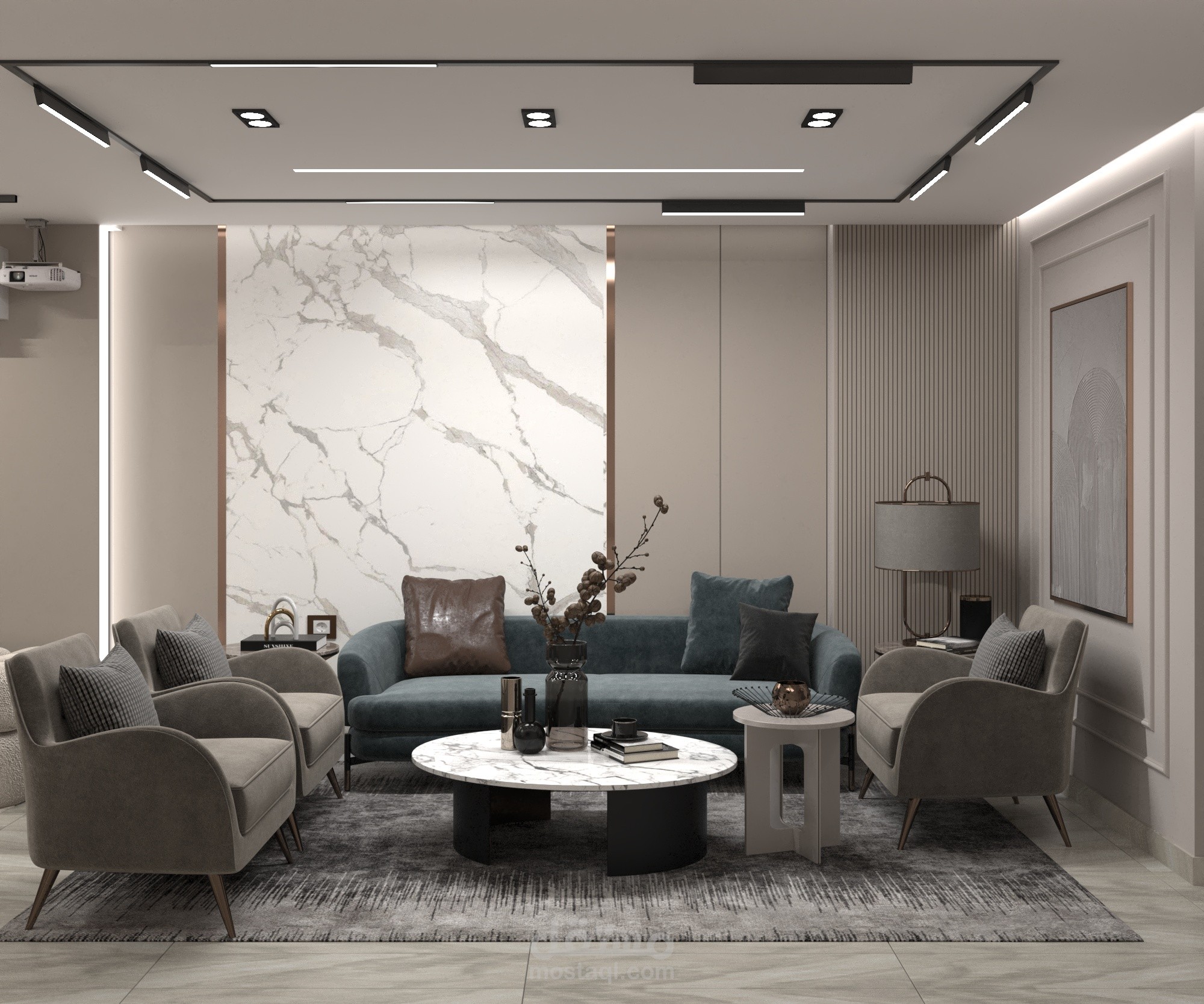 تصميم داخلي لشقة سكنية