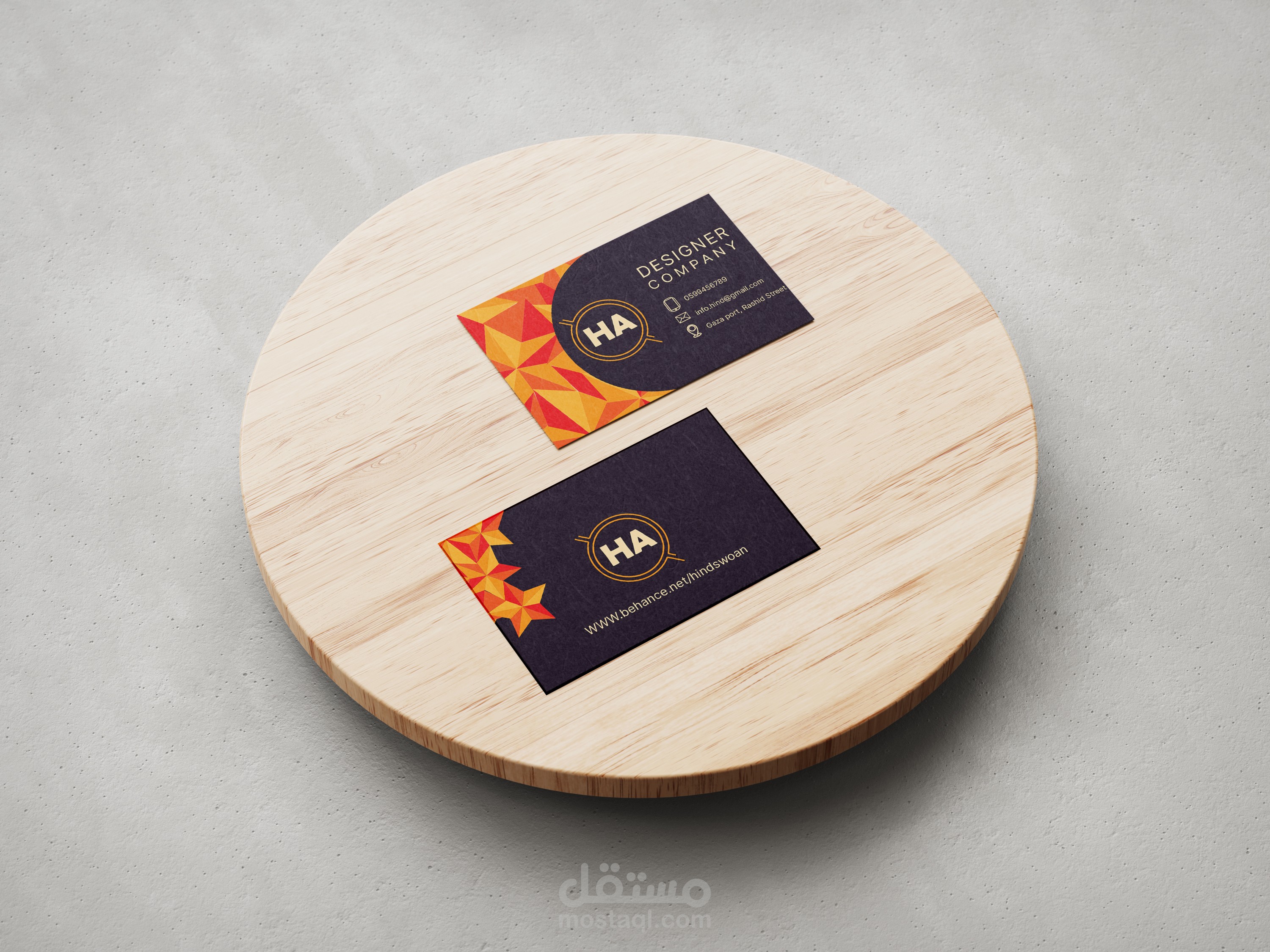 كرت شخصي موك أب
