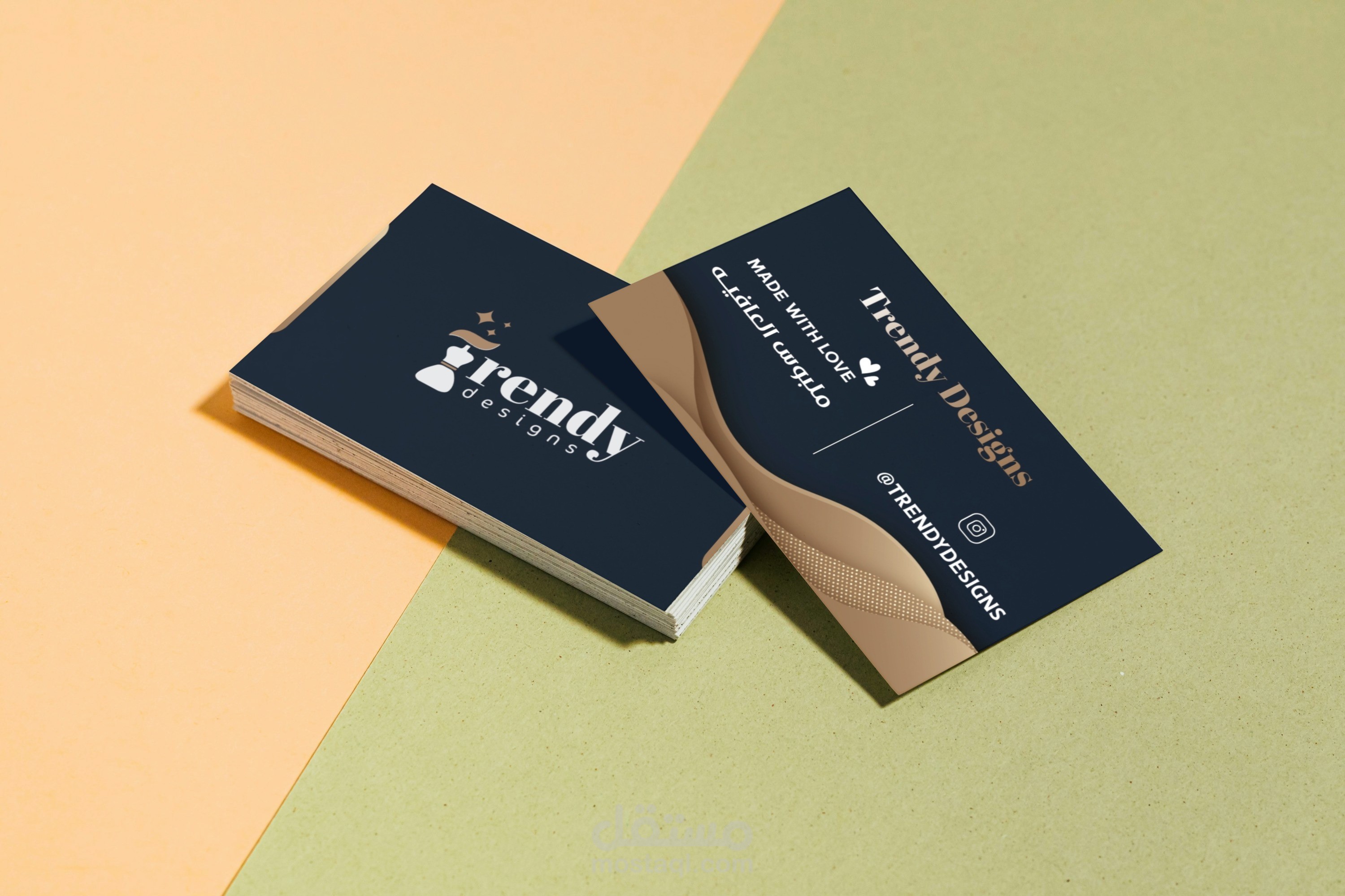 تصميم شعار وكارت عمل لمحل ملابس