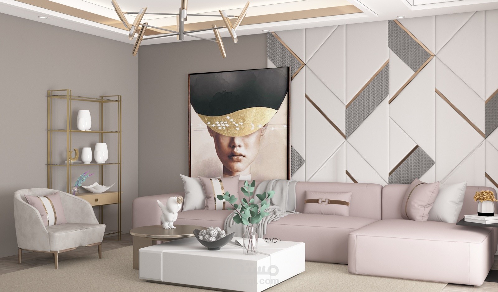 غرفة معيشة مودرن