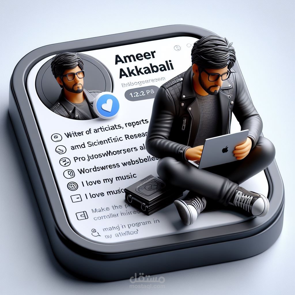 تصميم صور ثلاثيه الابعاد لسيره ذاتيه