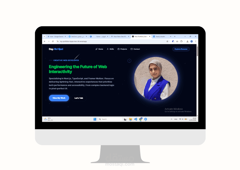 موقع شخصي (يتضمن معرض أعمالي)