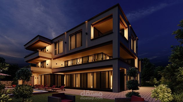 تخطيط معماري لفيلا سكنية في المملكة العربية السعودية