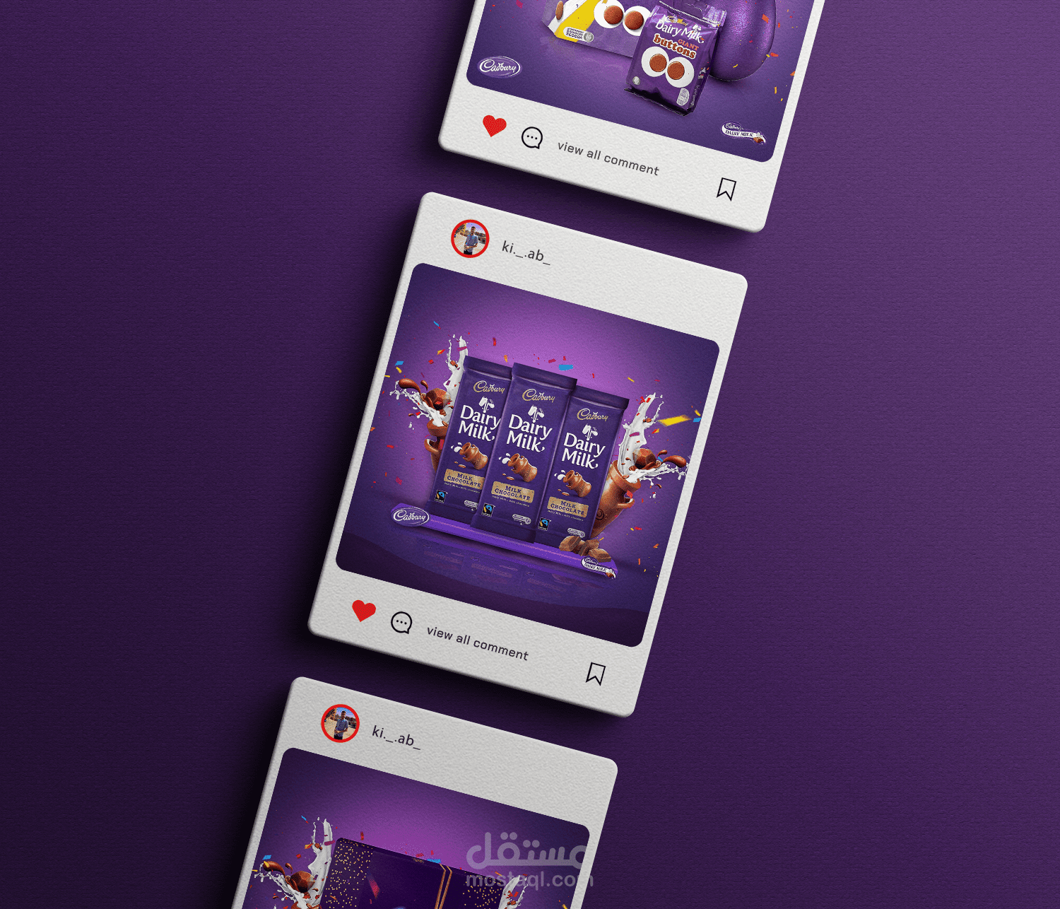 تصميم سوشيال ميديا (dairy milk social media design)