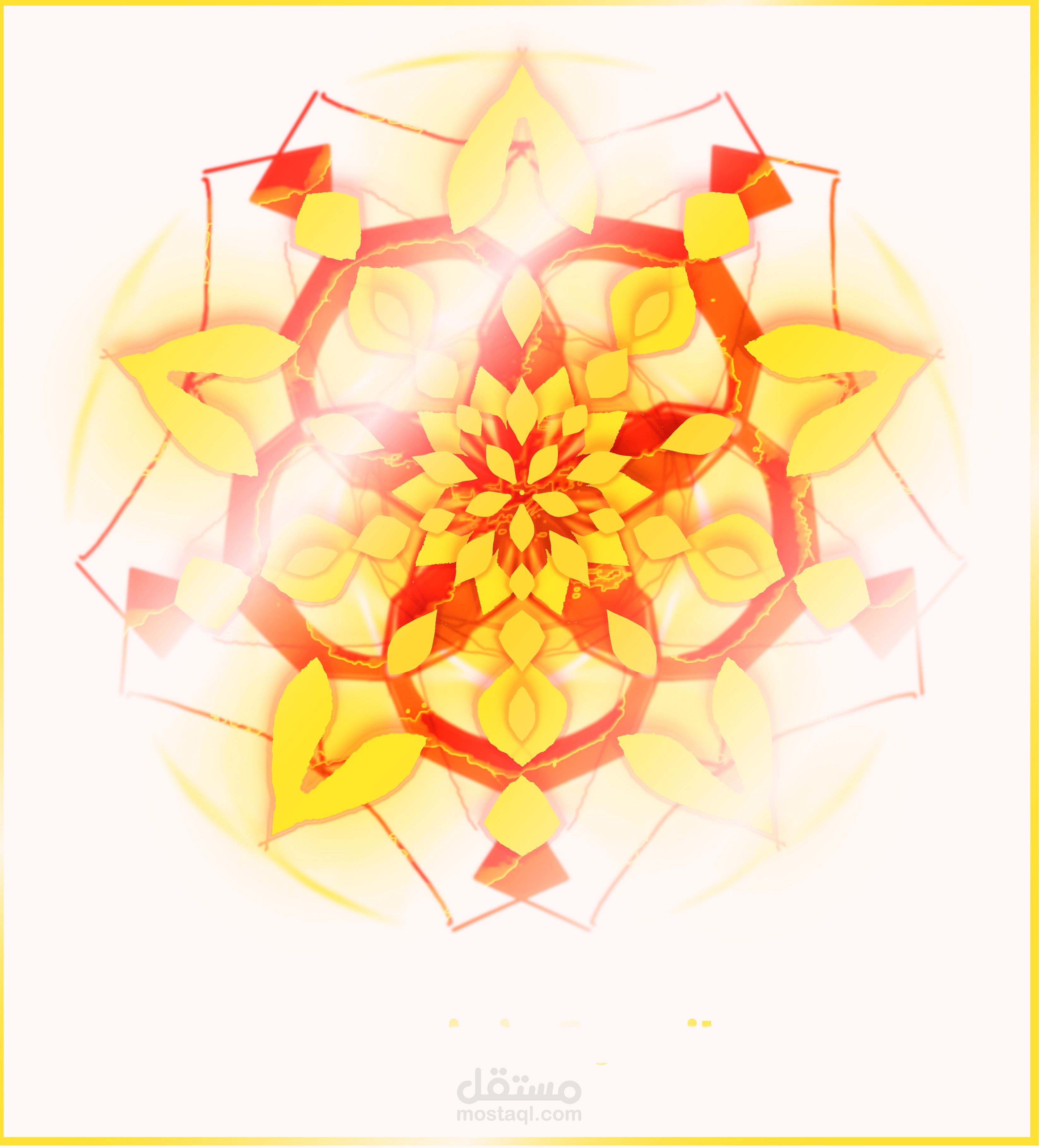 زهرة  صفراء - زخرفة