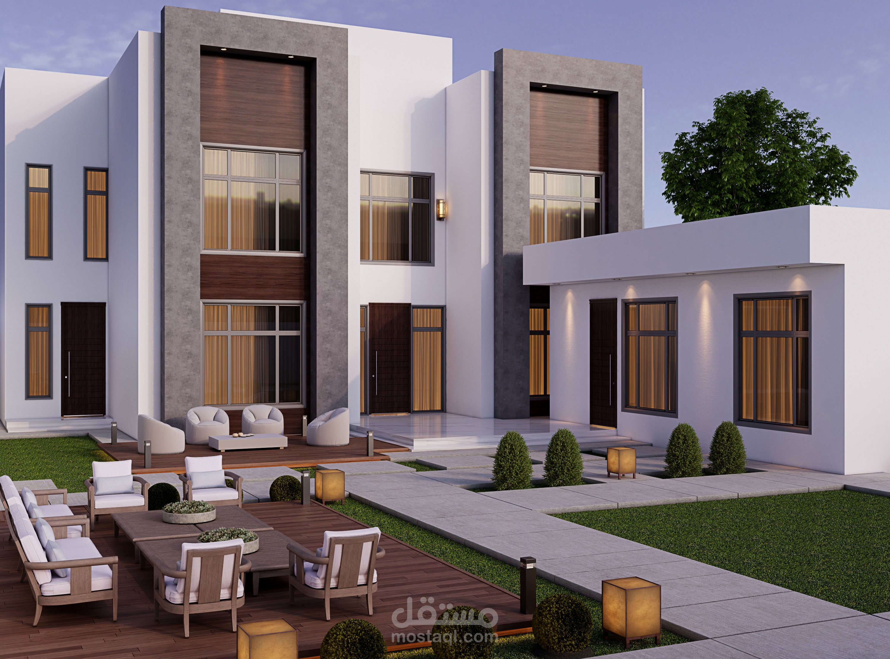 تصميم واجهه فيلا-مودرن-الرياض