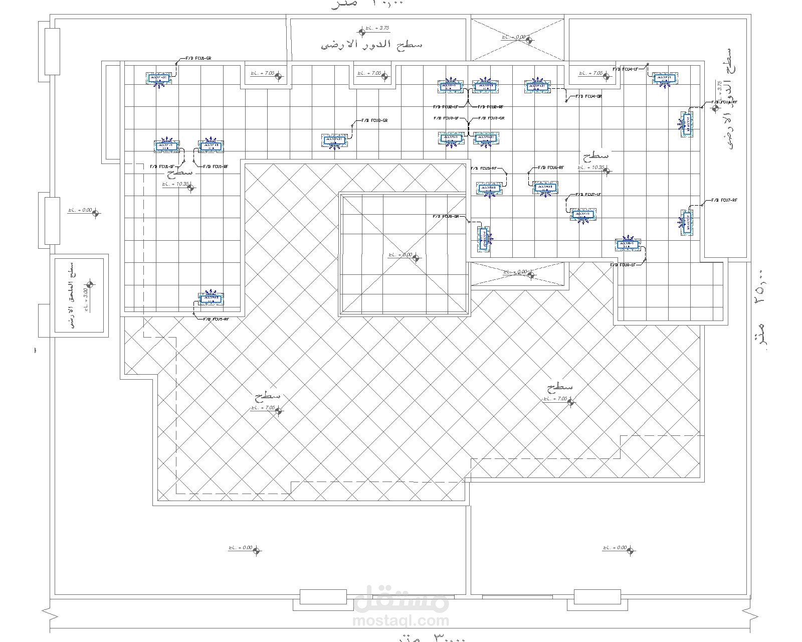 تصميم مخططات وعمل حسابات التكييف لفيلا سكنية - الرياض