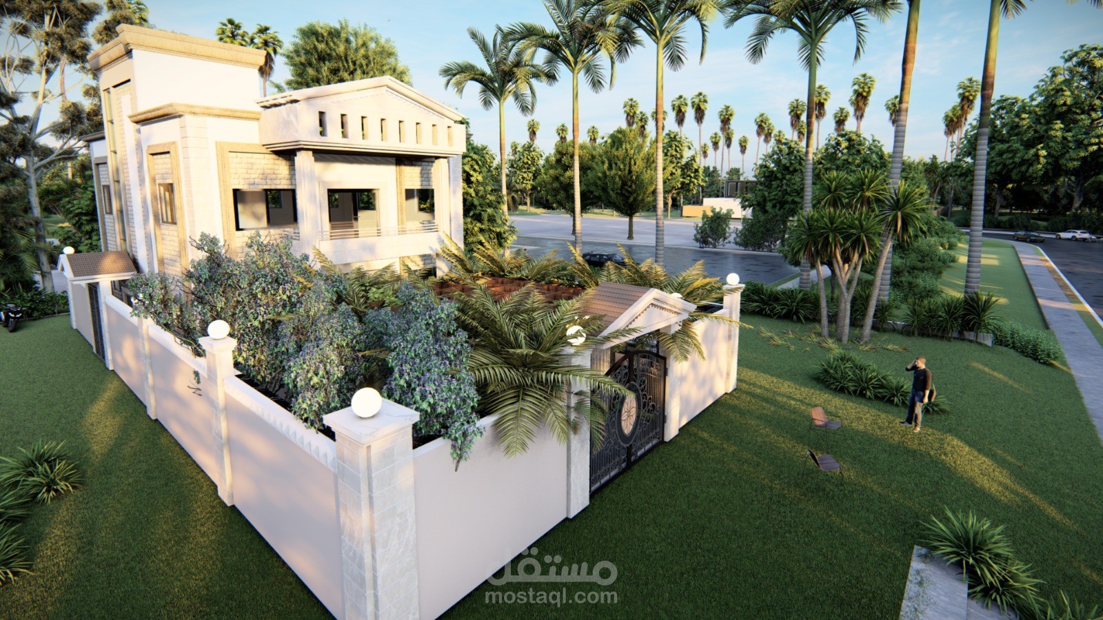 تصميم وإظهار فيلا بطراز كلاسيك