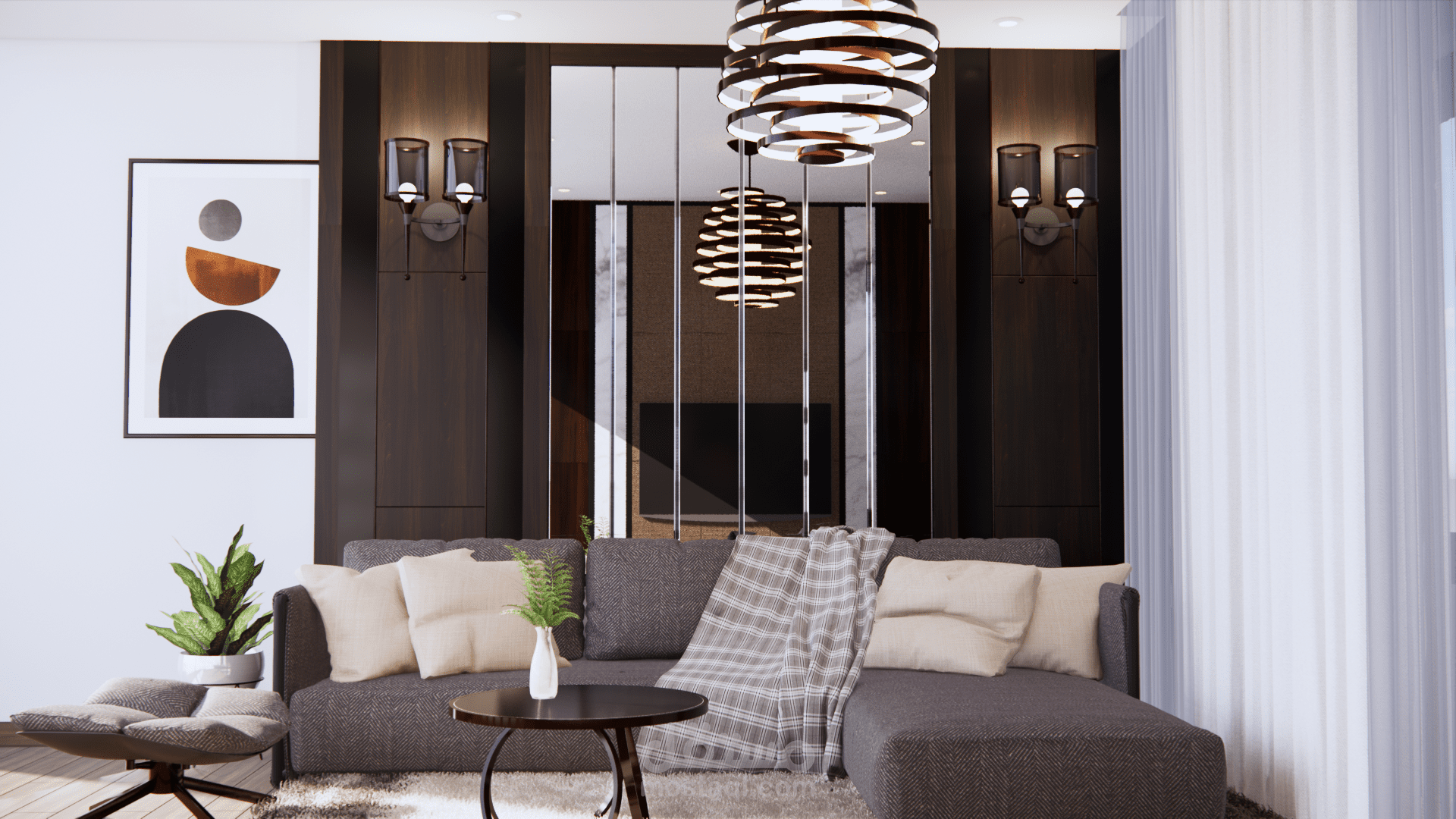 تصميم ديكور لغرفة معيشة بطراز مودرن