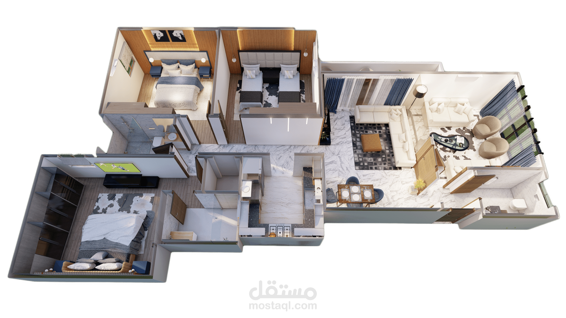 تصميم مبنى سكنى و عمل فيديو له