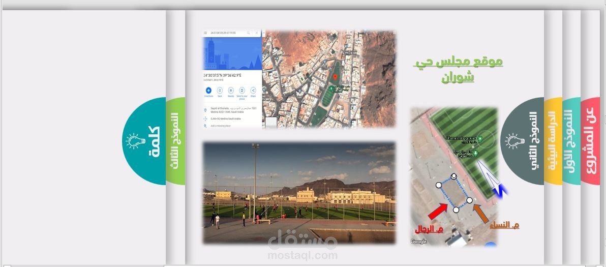 مشروع أنسنة المدينة المنورة - النموذج الثاني .