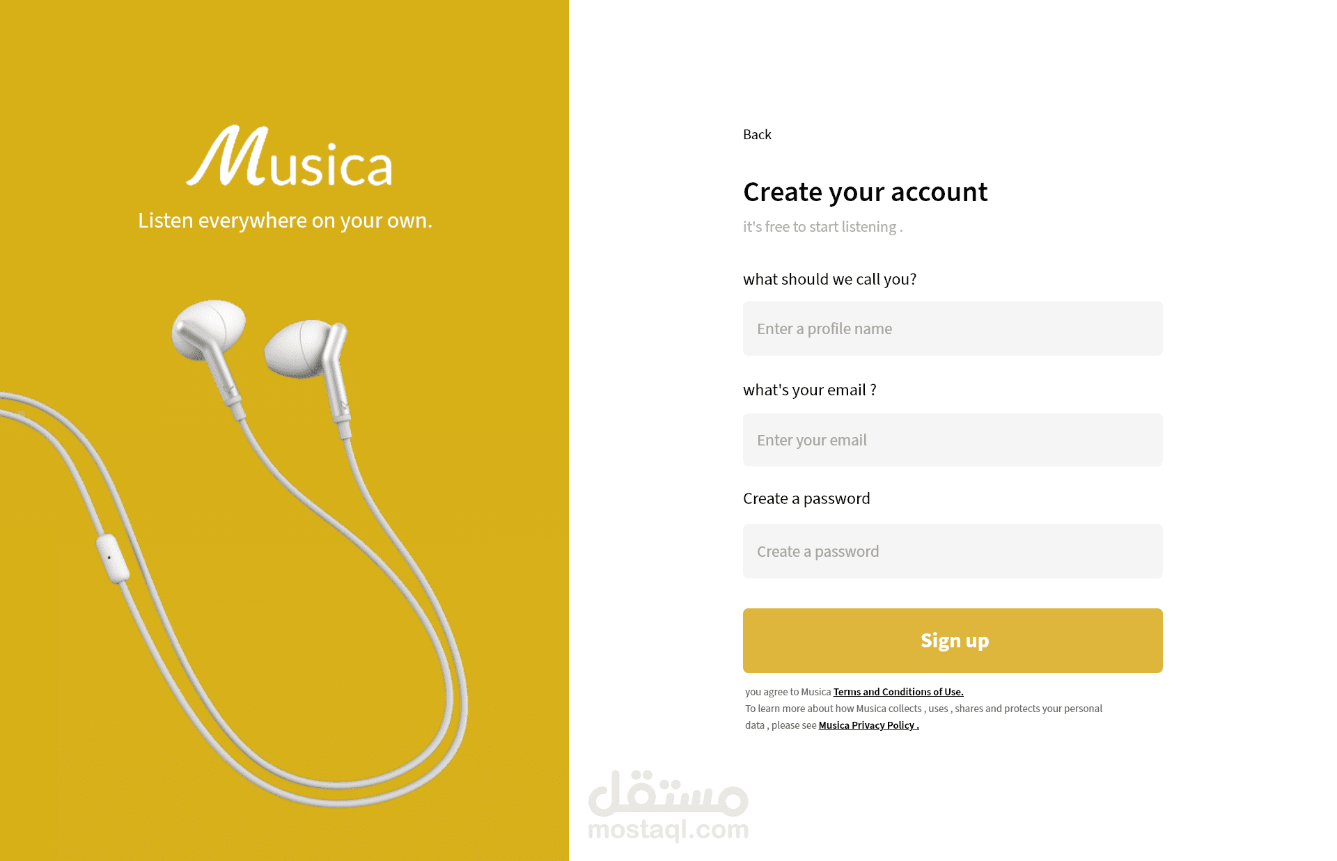 WEBSITE MUSICA Web Design