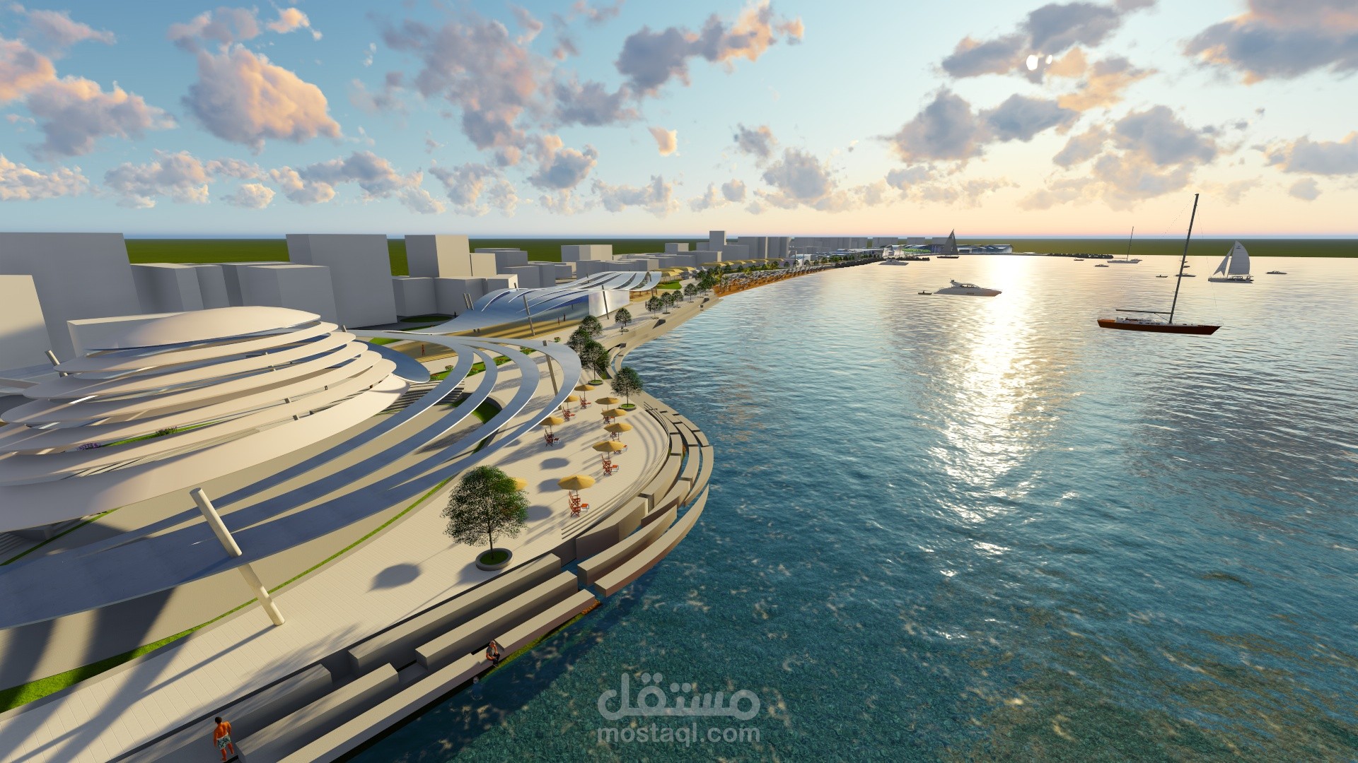 اقتراح عمراني في اطار مشروع اعادة تهيىئة خليج مدينة الجزائر العاصمة