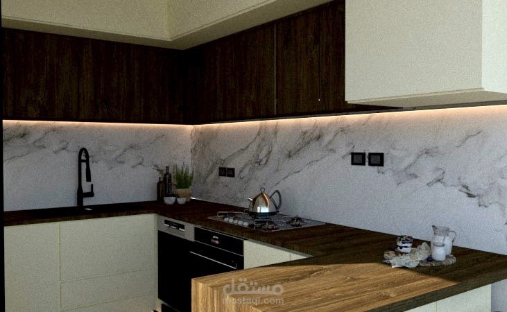 تصميم مطبخ طراز حديث بمساحة 7.9 متر مربع