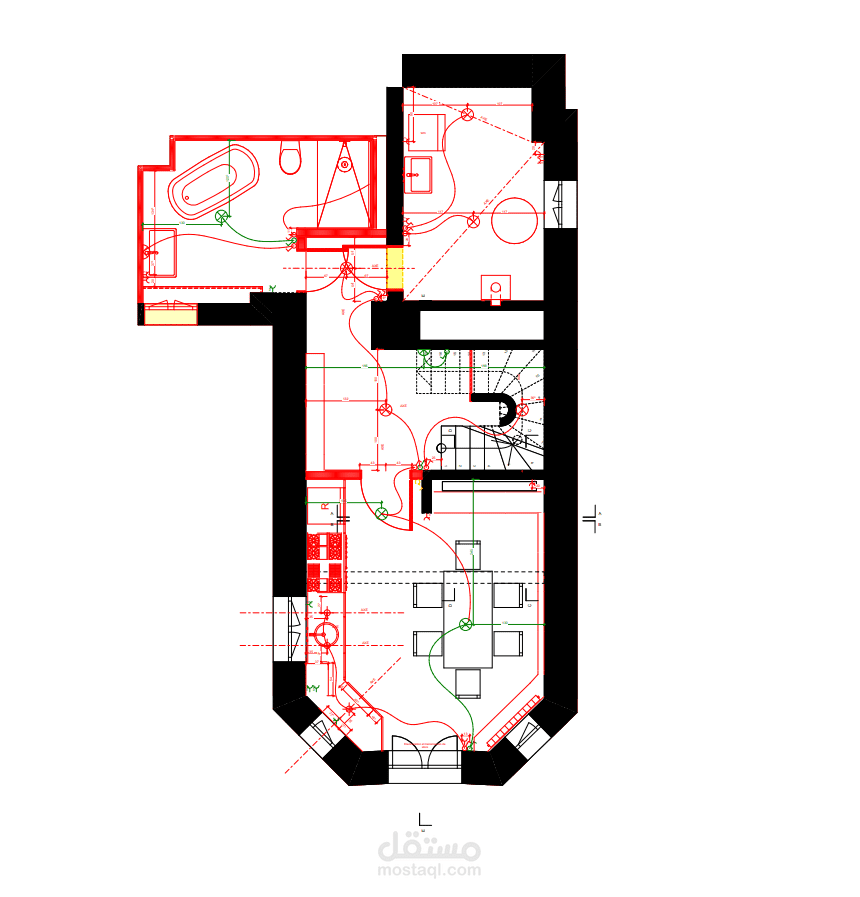 مخططات كهربائية لمشروع ترميم و تصميم داخلي