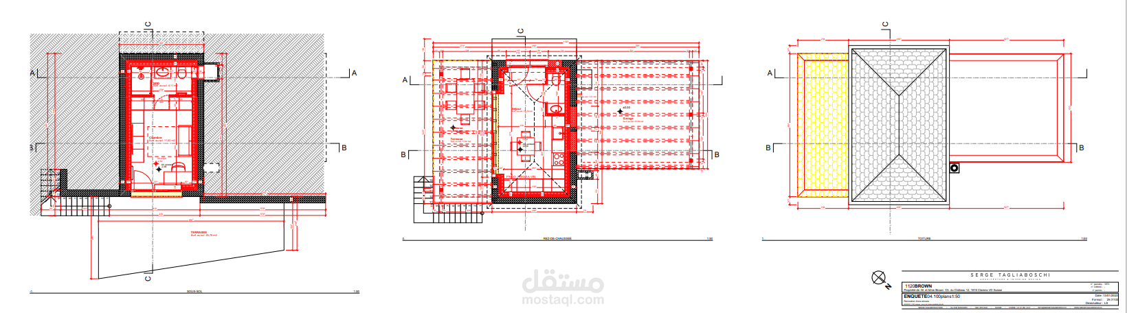 مخططات تنفيذية لمشروع ترميم منزل ريفي بسويسرا
