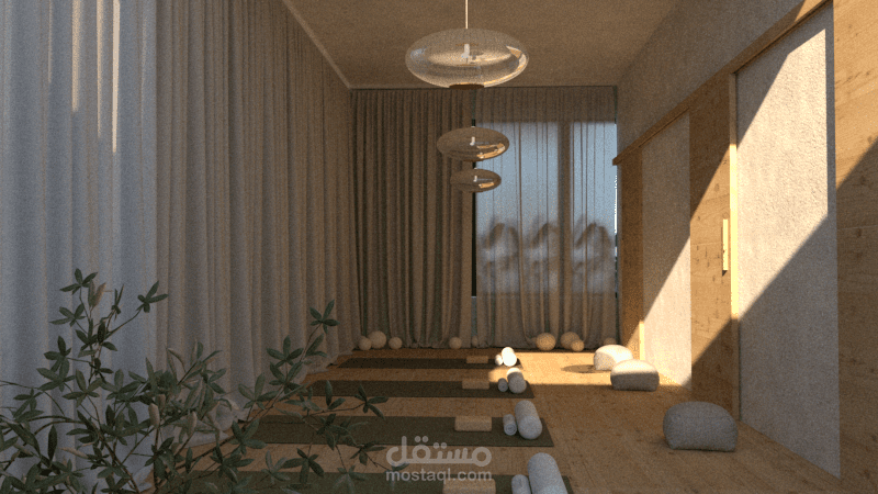 تصميم داخلي لمركز متعدد الخدمات بالمملكة السعودية