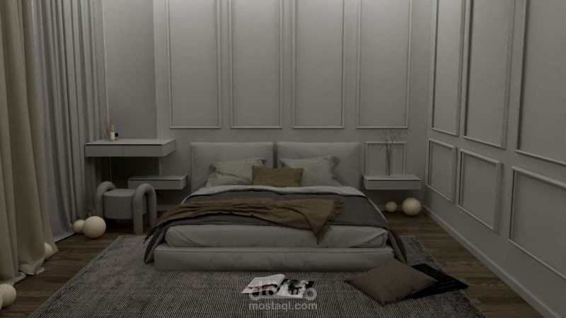 اقتراح تصميم داخلي لغرفة ماستر