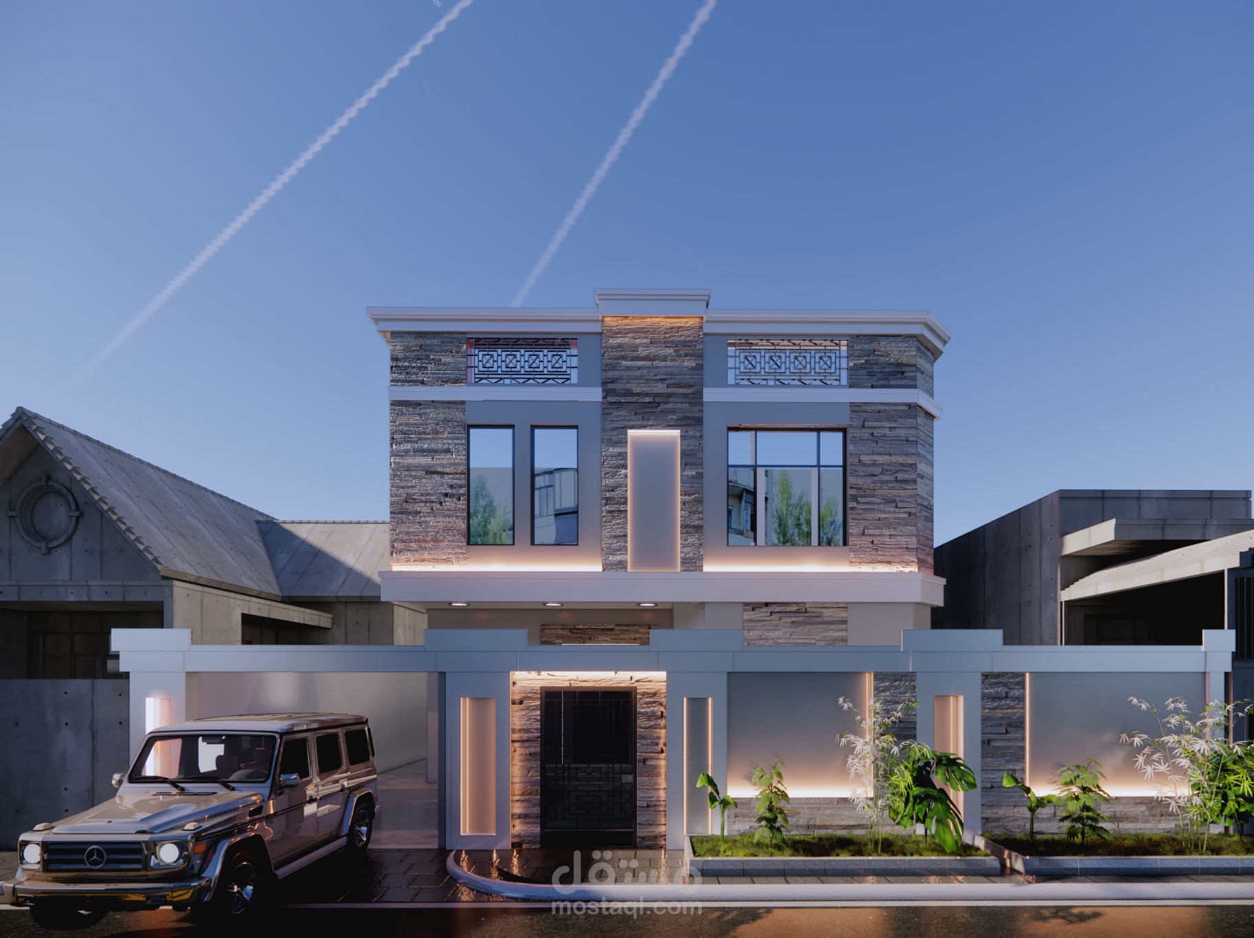 تصميم واجهة نيوكلاسيك