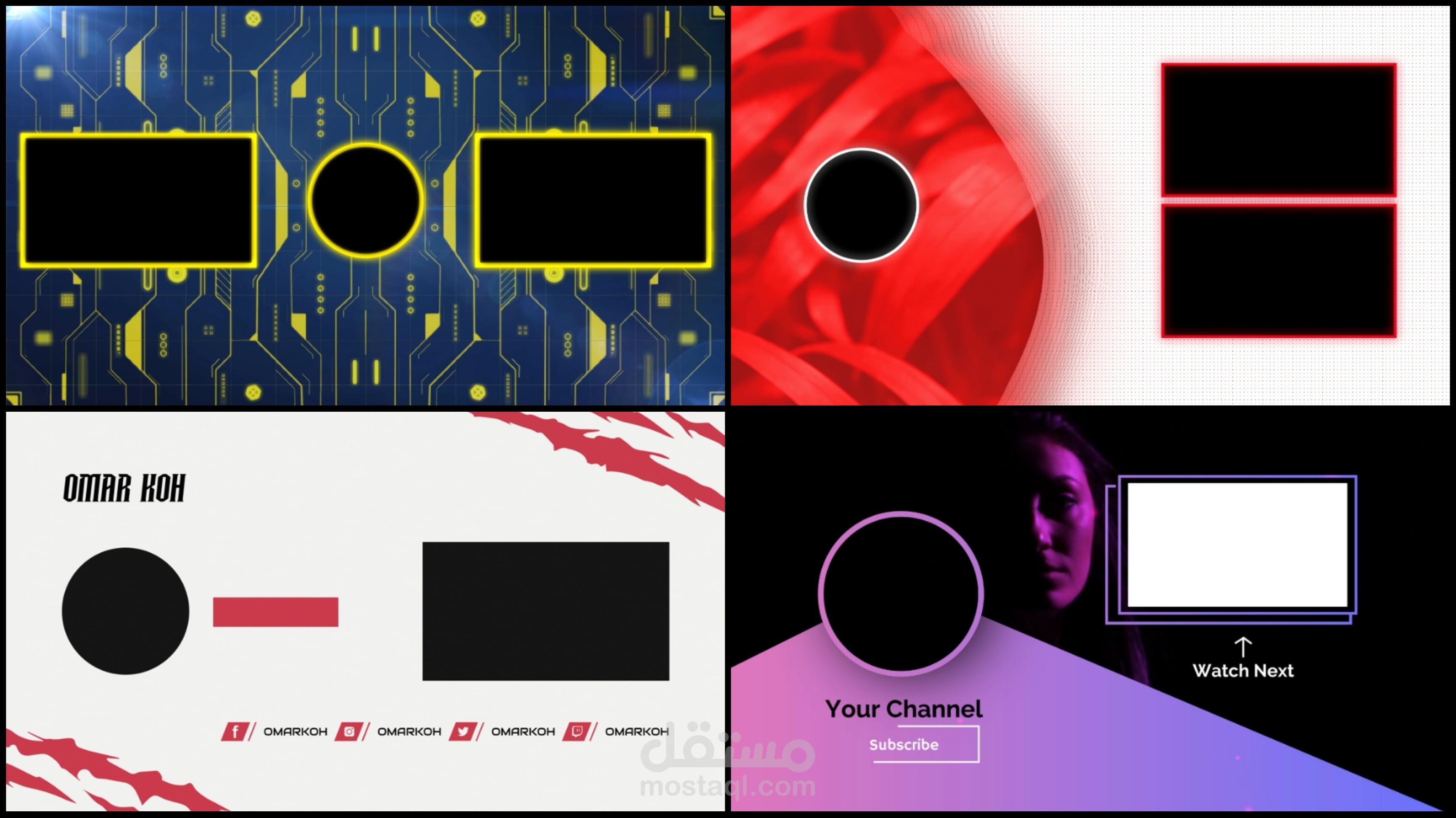 تصميم خاتمات فيديو اوترو ( outro )