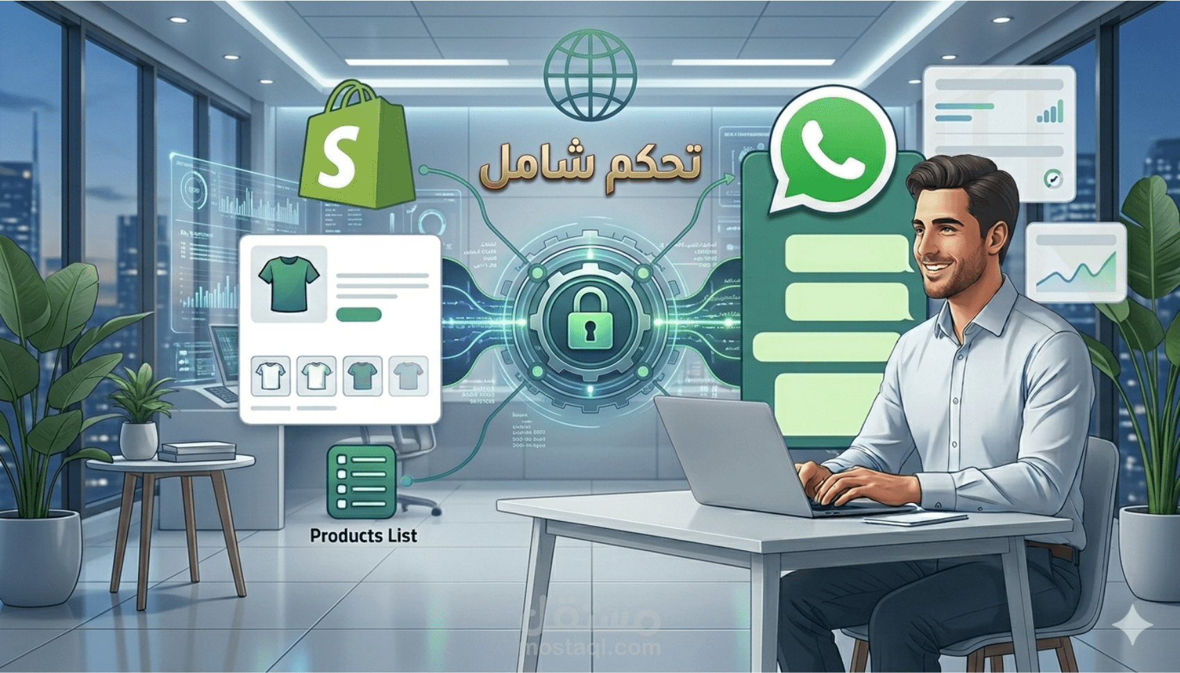 ربط متجر شوبيفاي بواتساب للتحكم الكامل بأتمتة احترافية
