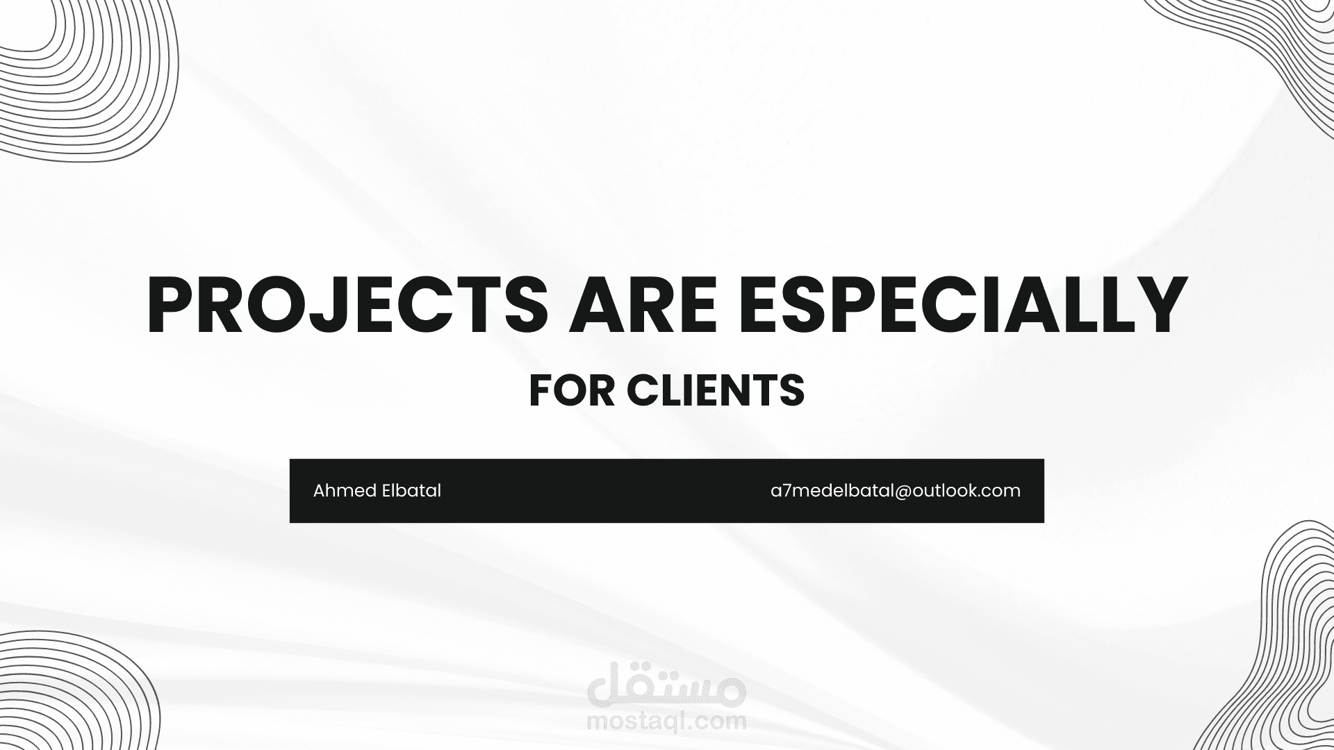 My All Projects are especially for clients