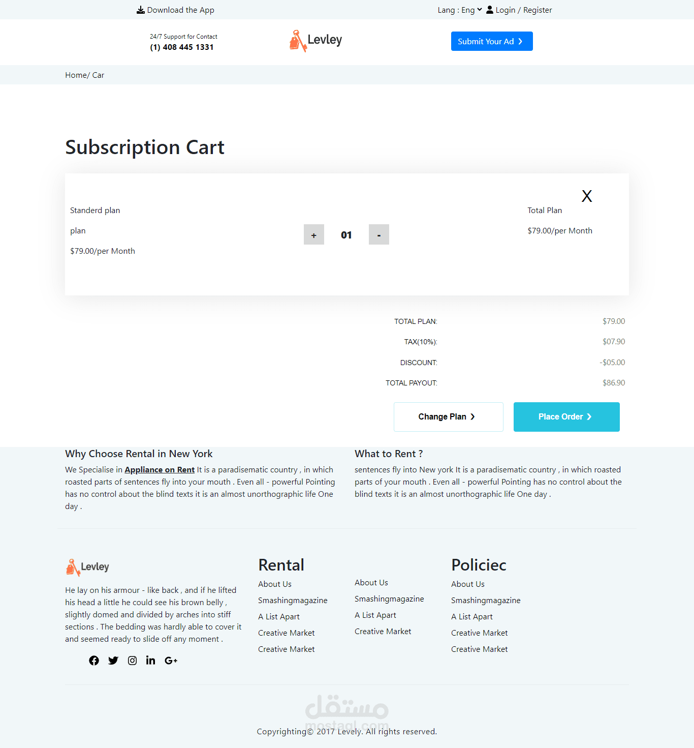 LevleyRental MultipurposeTemplate