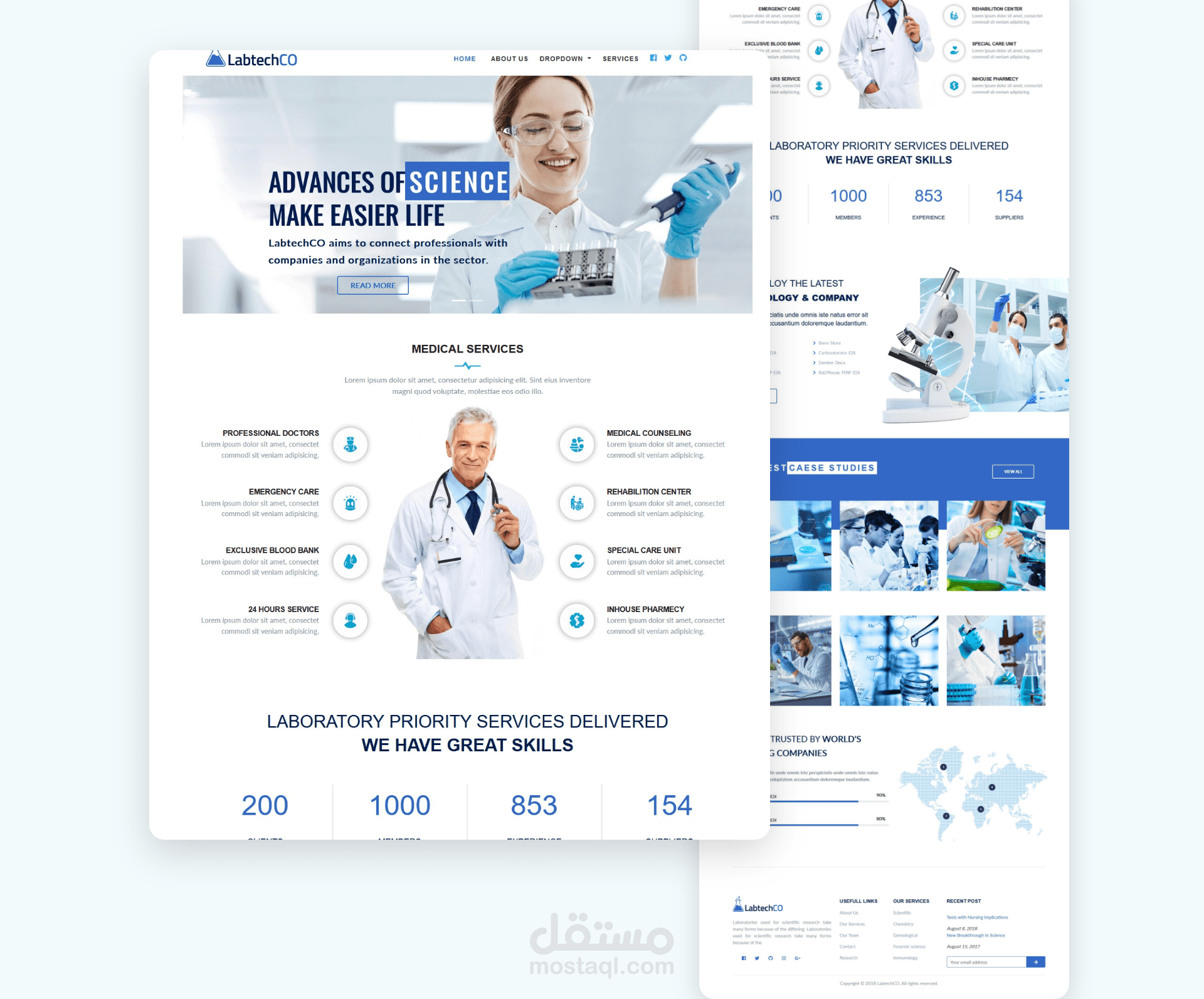 تصميم UI/UX  وبرمجتها صفحة هبوط