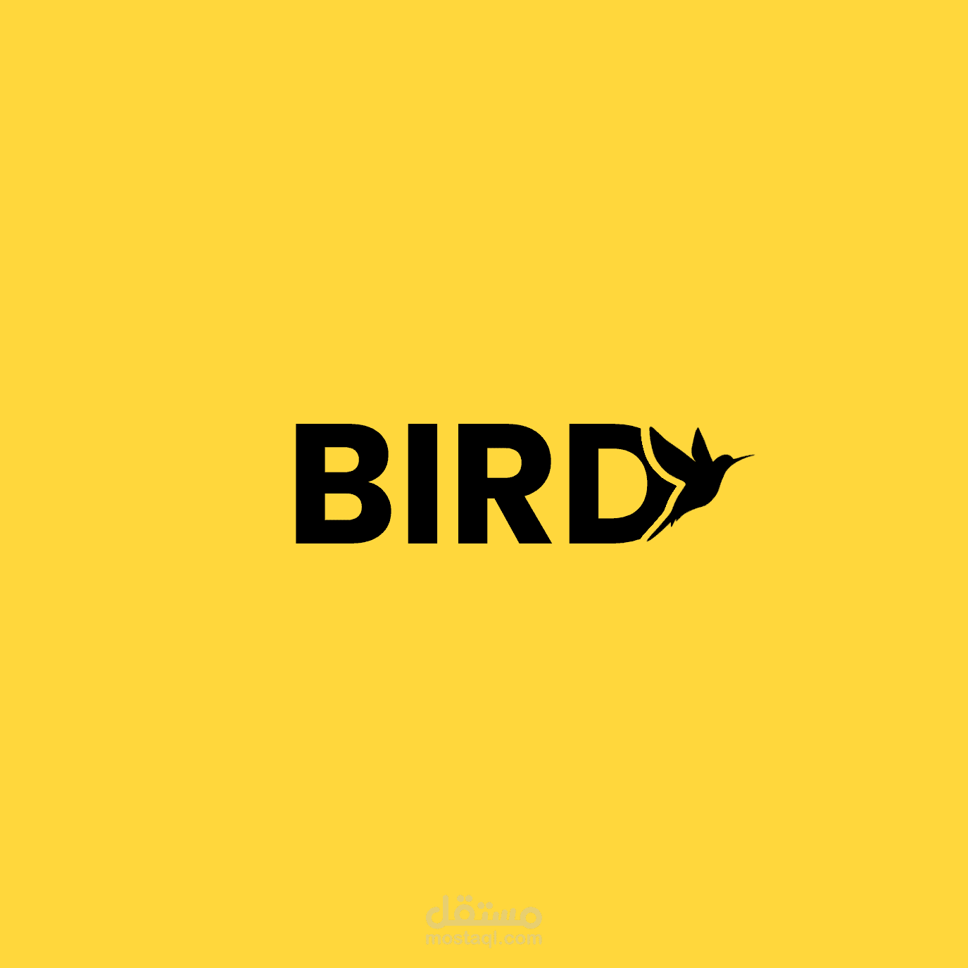 تصميم هوية BIRD – الانطلاق والحرية من خلال البساطة (Creative Bird Typography Logo)