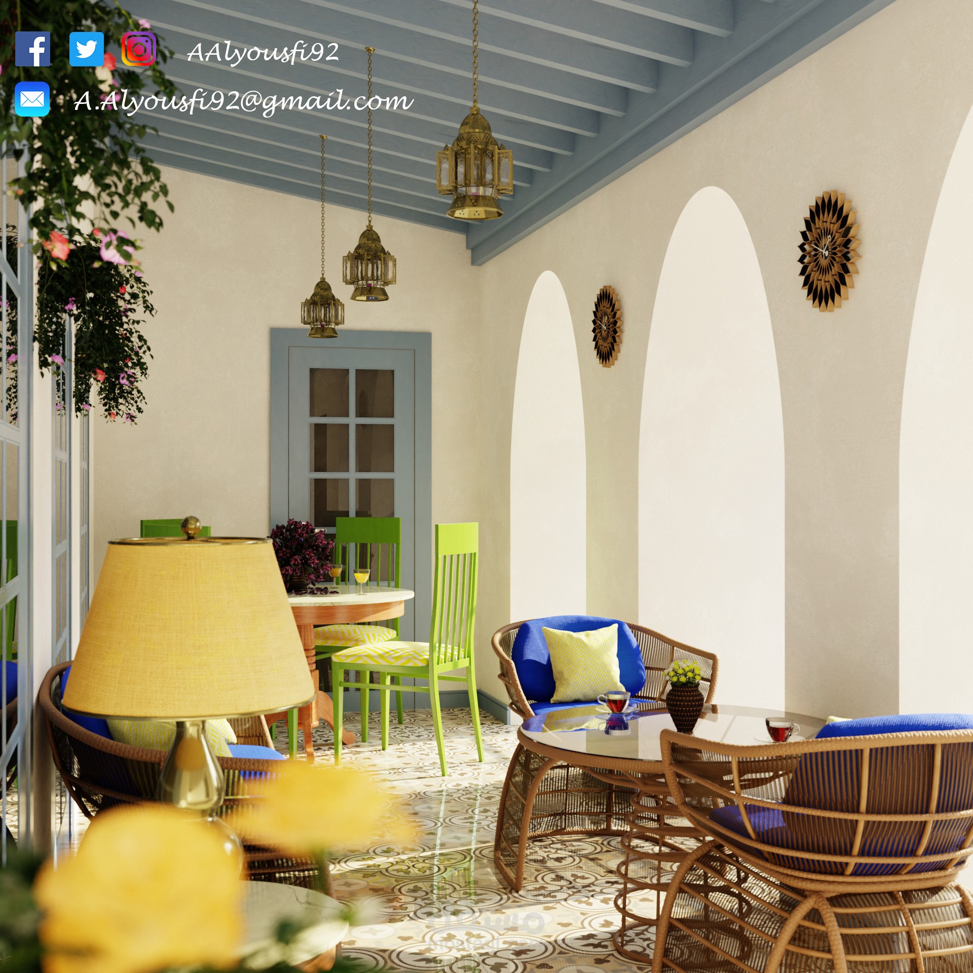 تصميم داخلي لمقهى