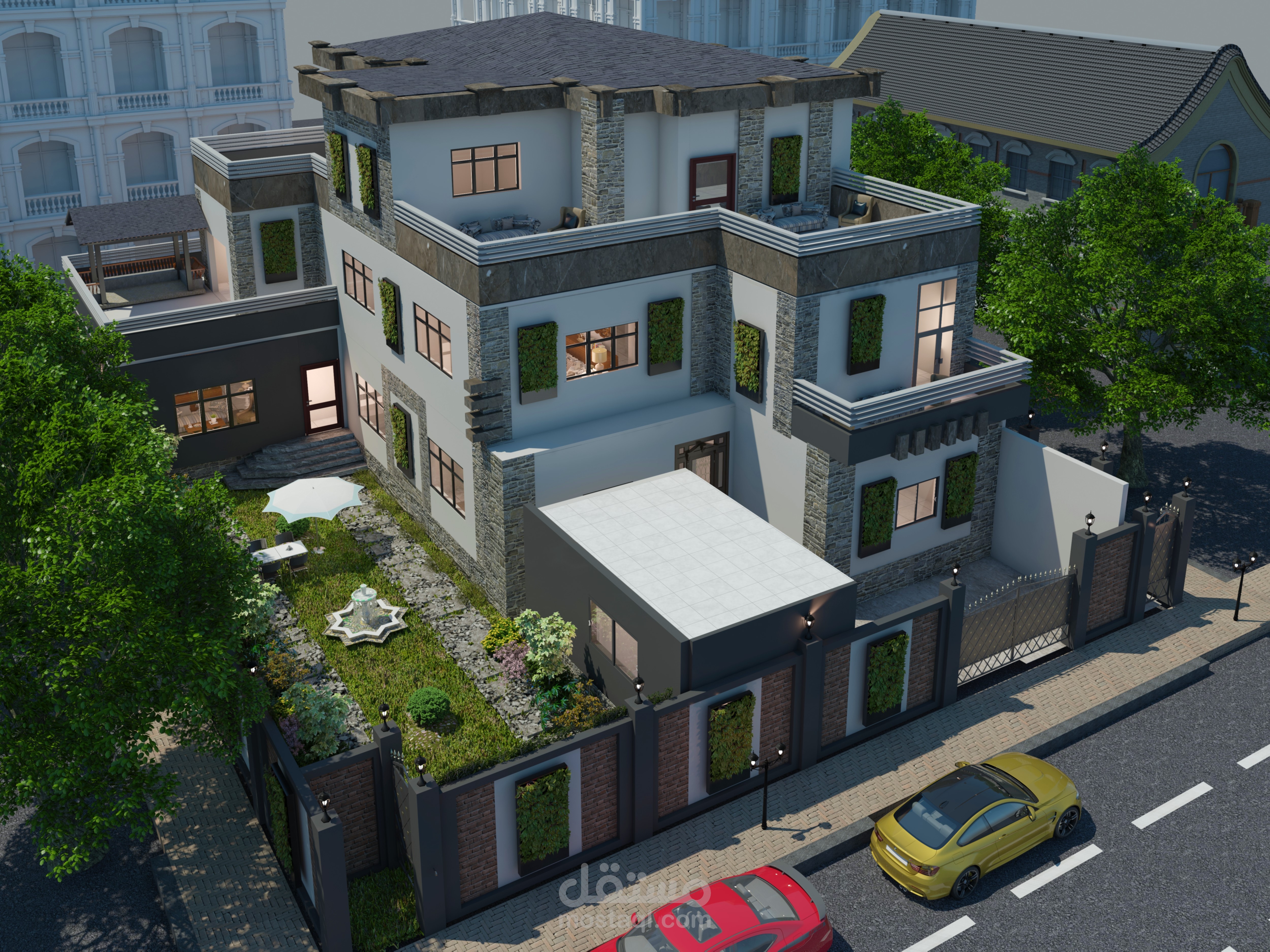 تصميم واجهة فيلا بالمملكة العربية السعودية