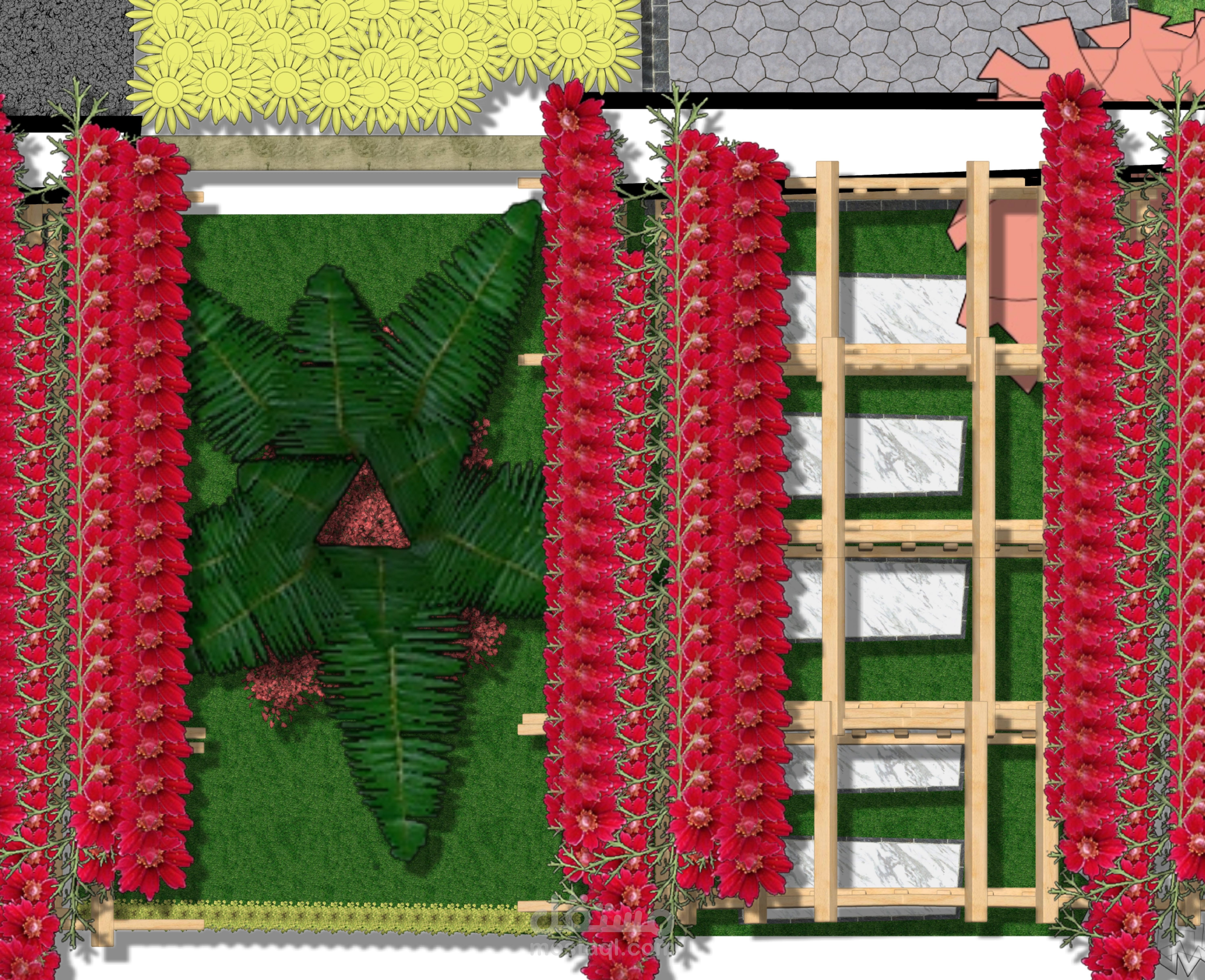 Twin Villa landscape