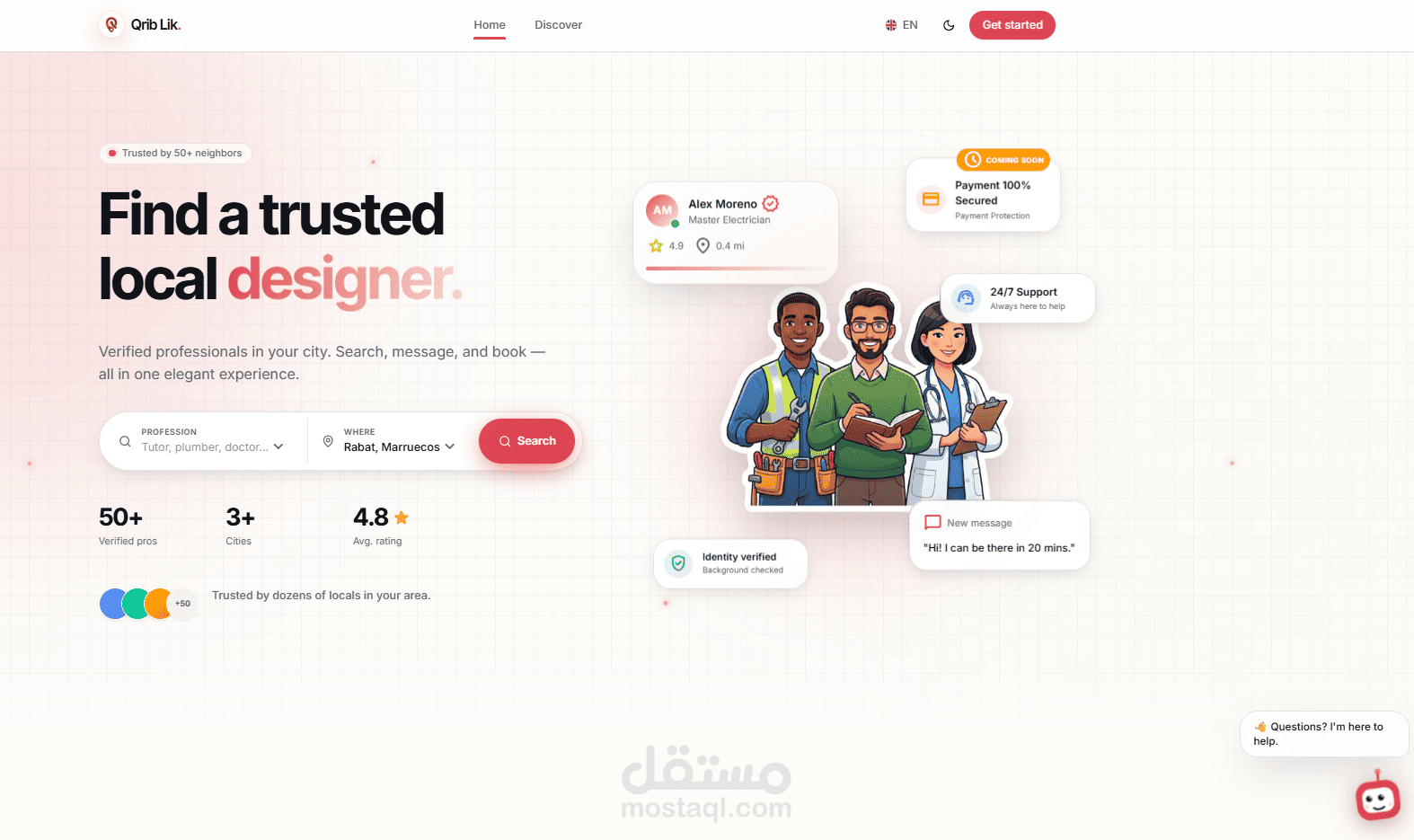Qrib Lik – منصة ذكية للبحث عن مقدمي الخدمات المحليين