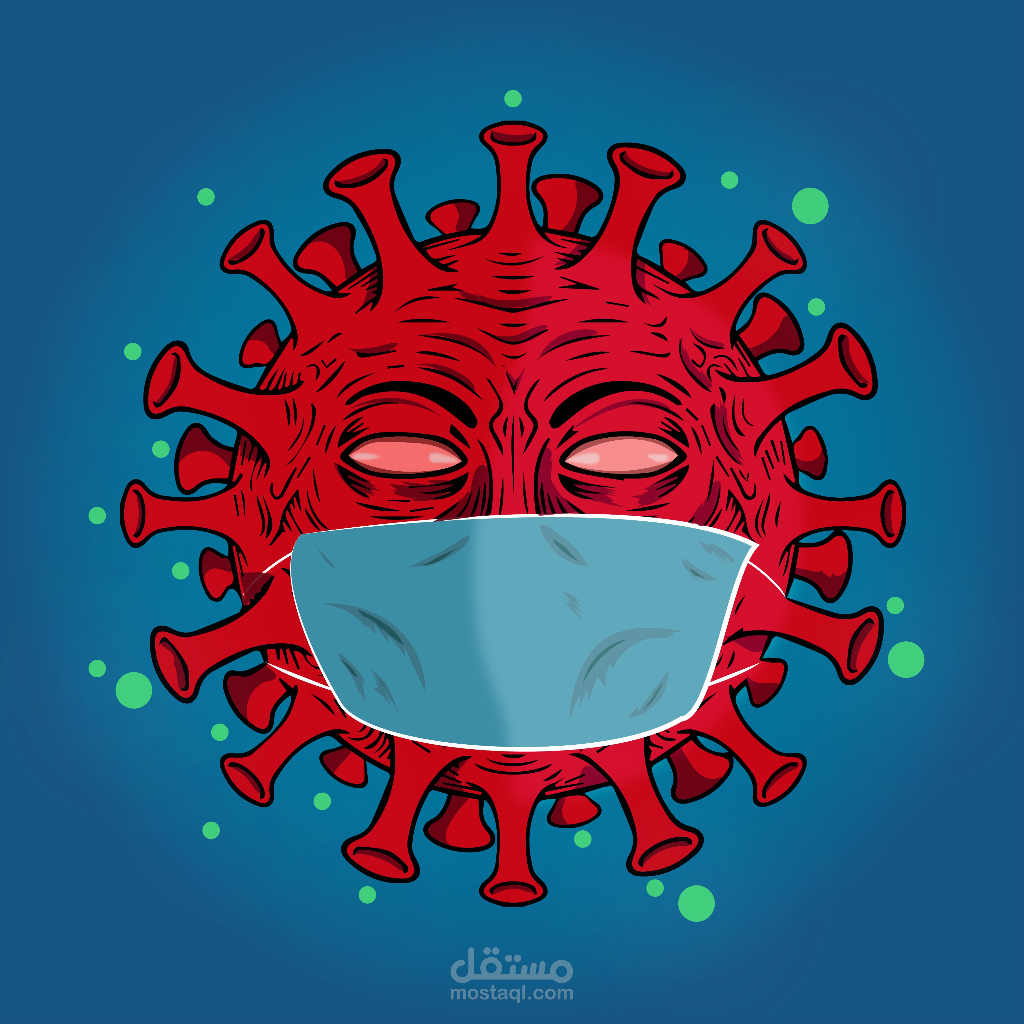 تصميم رسمة لفيروس كورونا