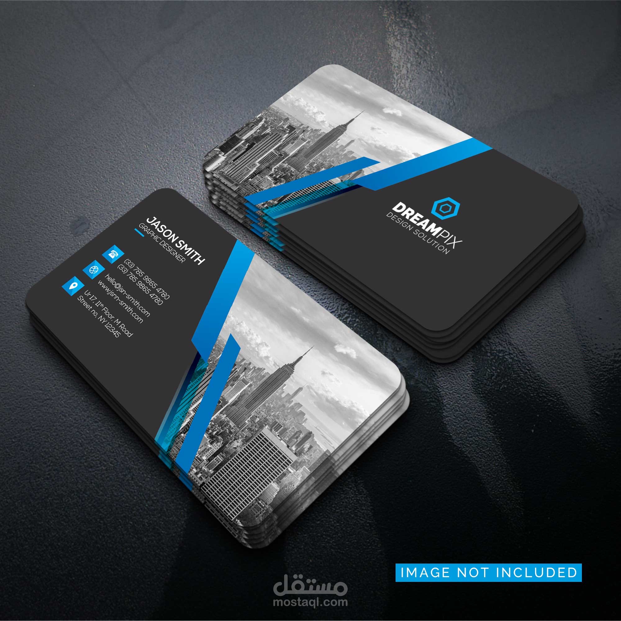 Mockup Business Card With Photo City
