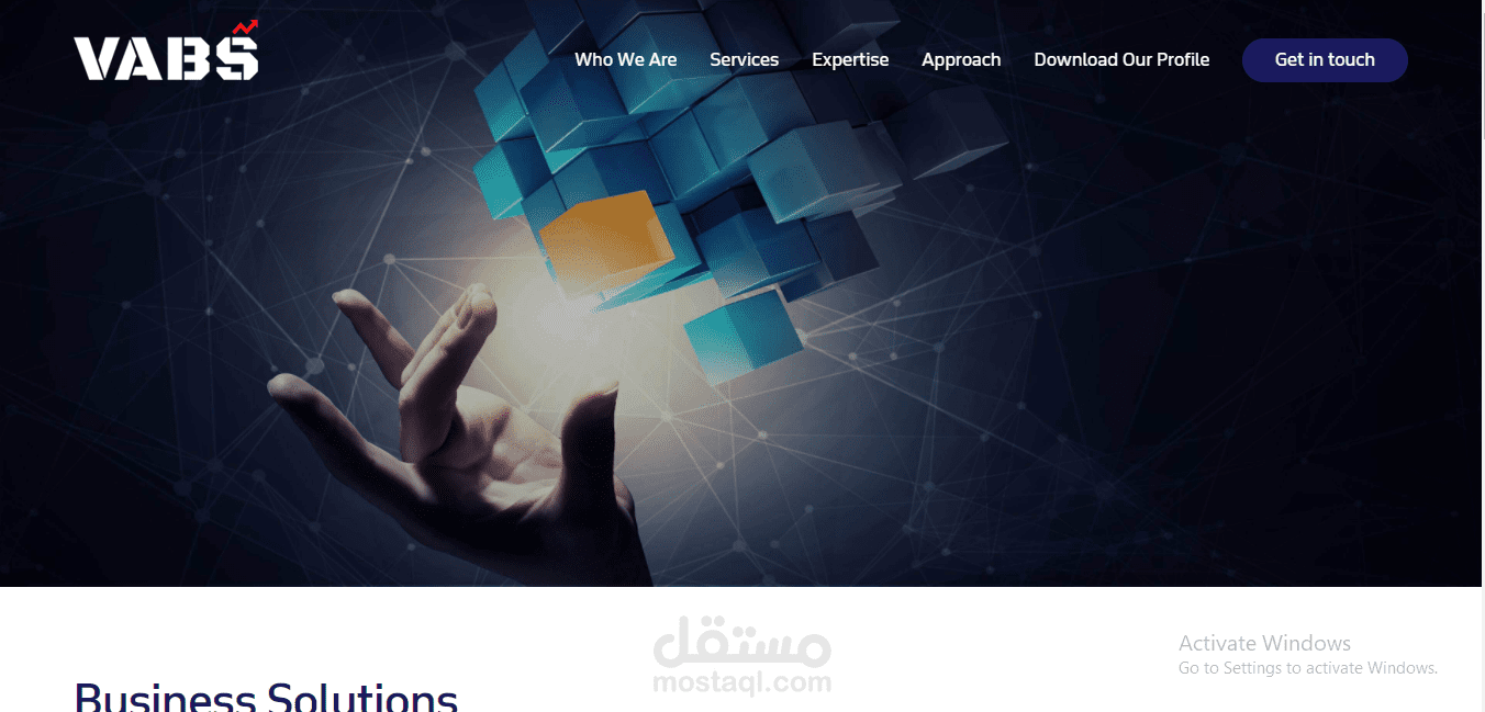 موقع ويب تعريفي لشركة VabsGroup