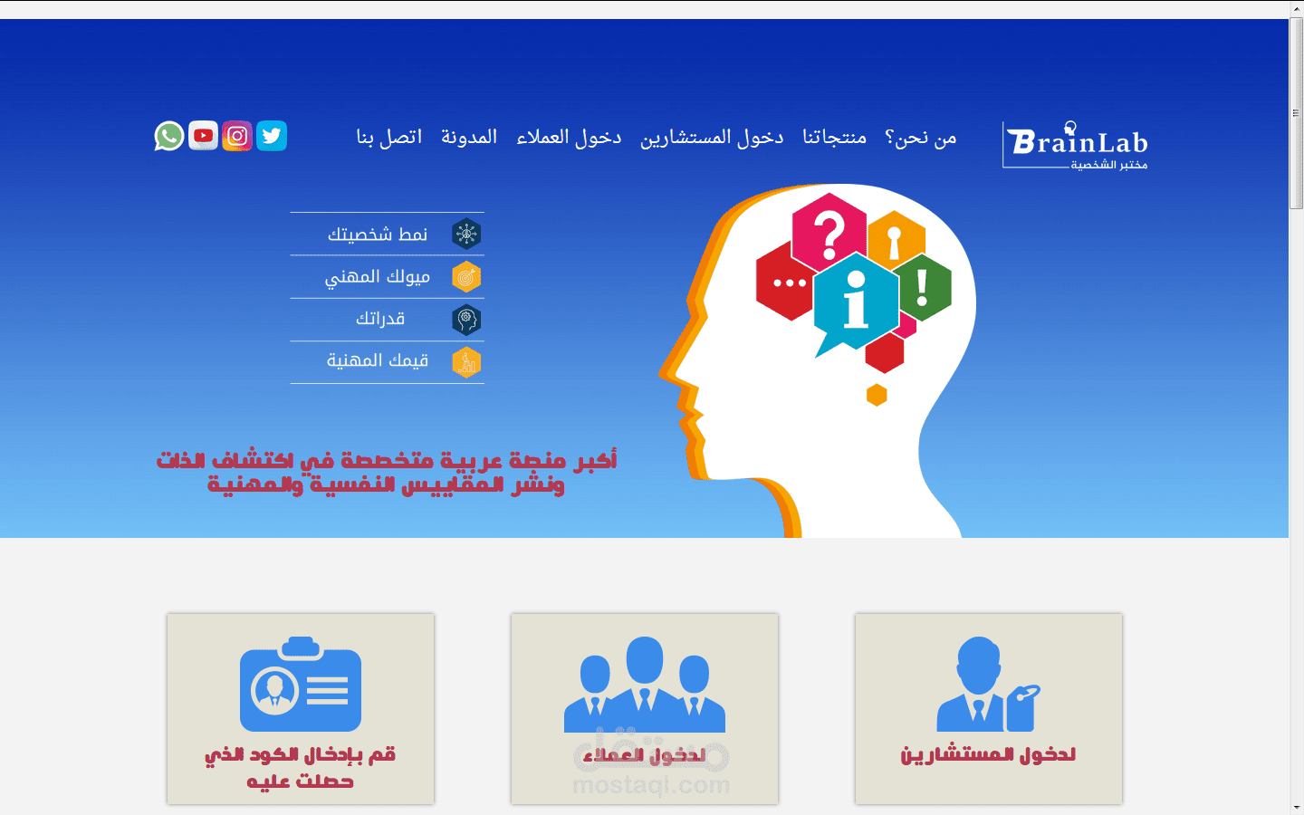 برمجة لوحة تحكم بالاختبارات