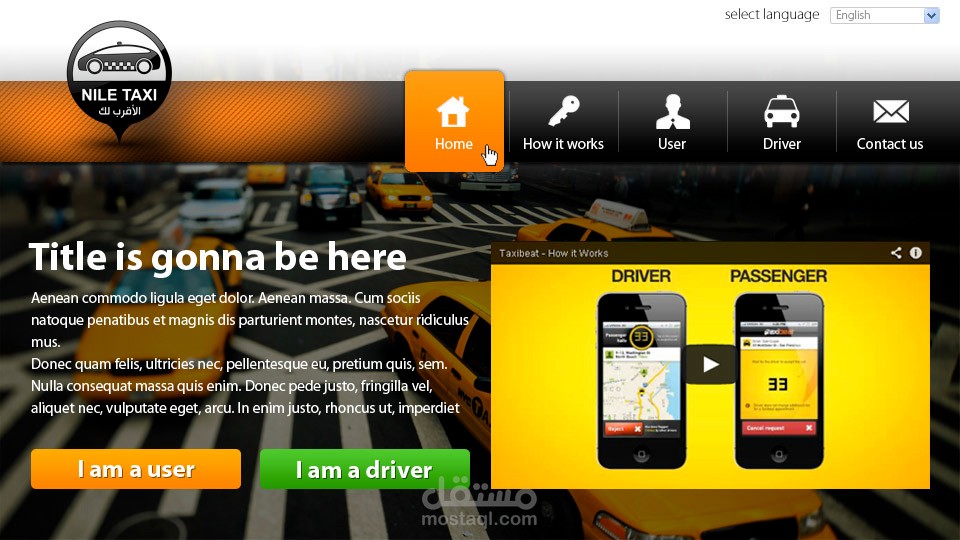 Nile Taxi Website