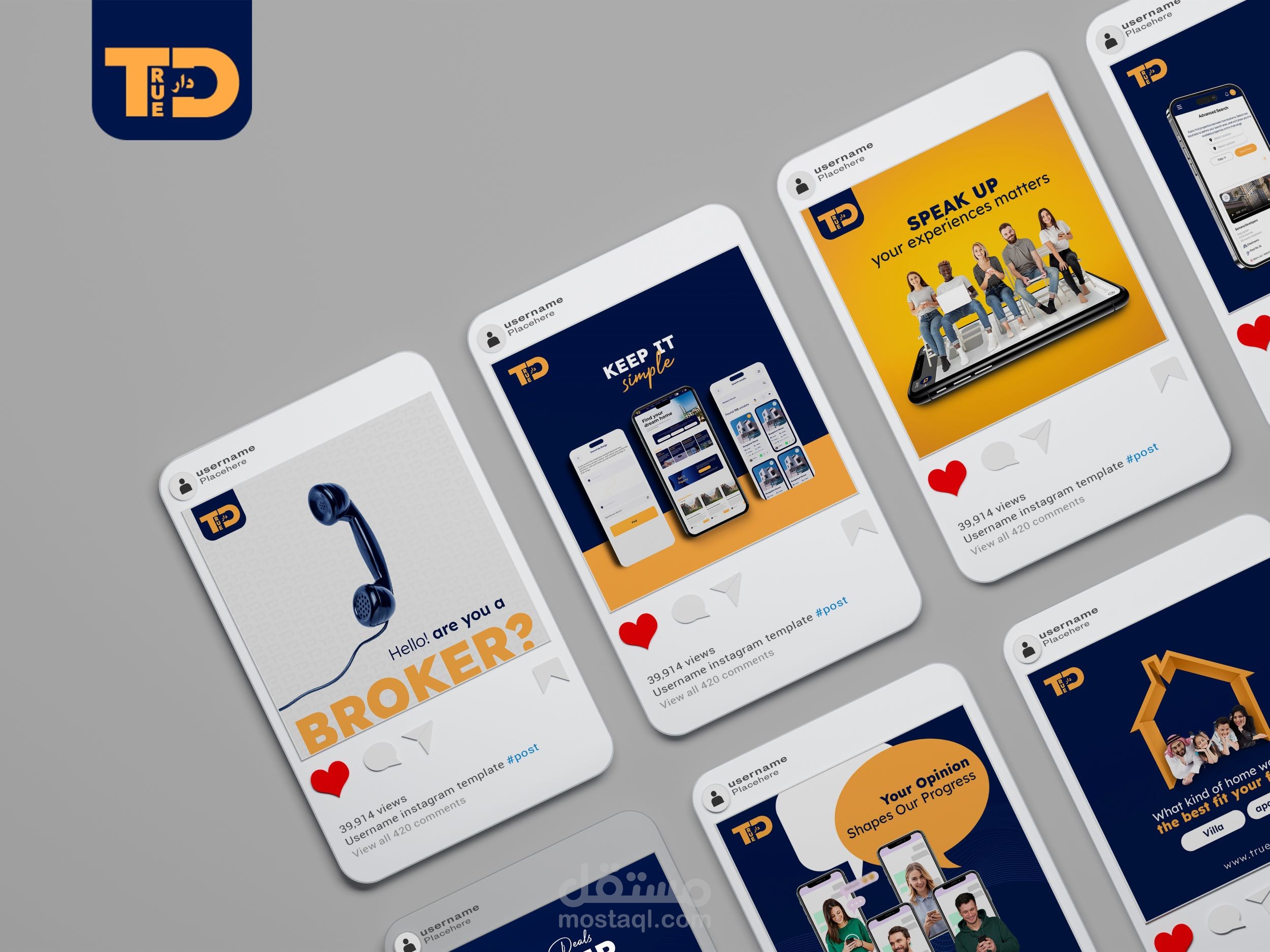 True Dar Social Media Designs