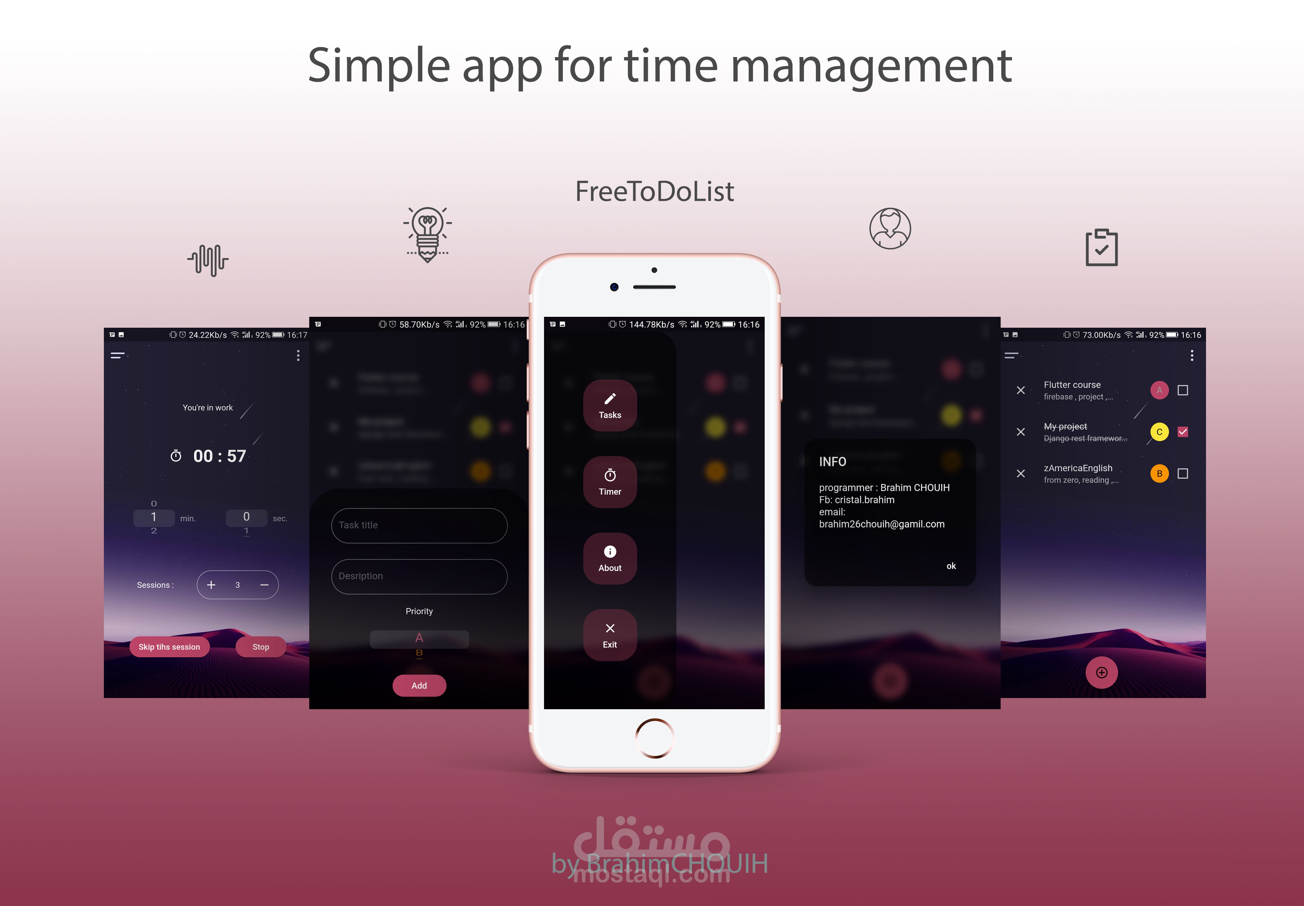 TodoList with Pomodoro Technic