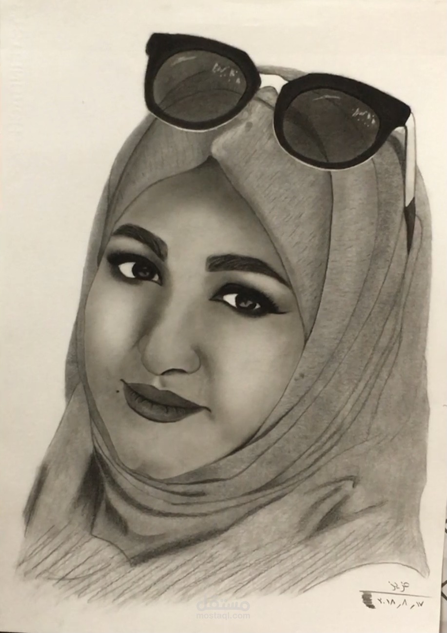 رسم شخصية بنت عربية