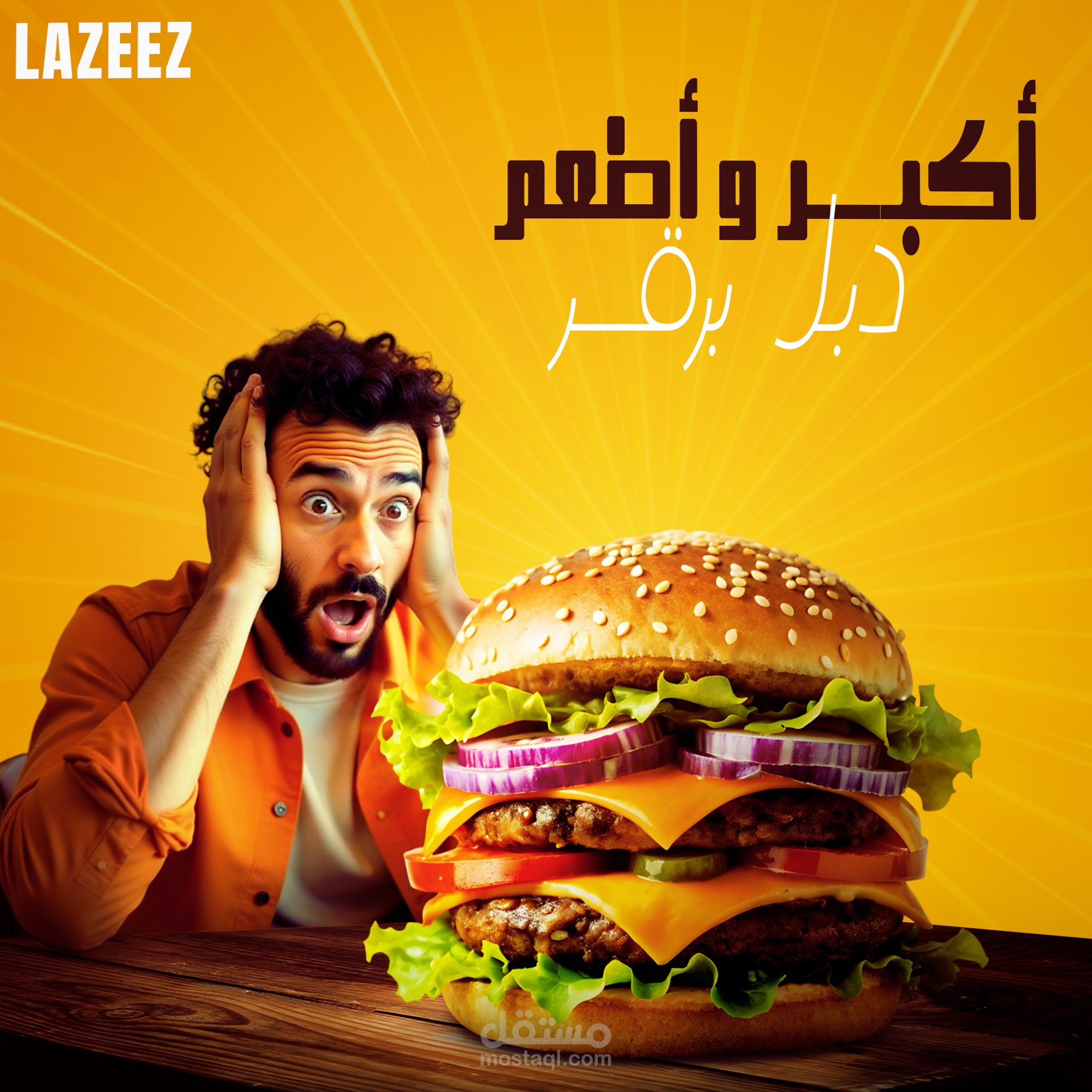 تصاميم سوشيال ميديا لمطعم لذيذ