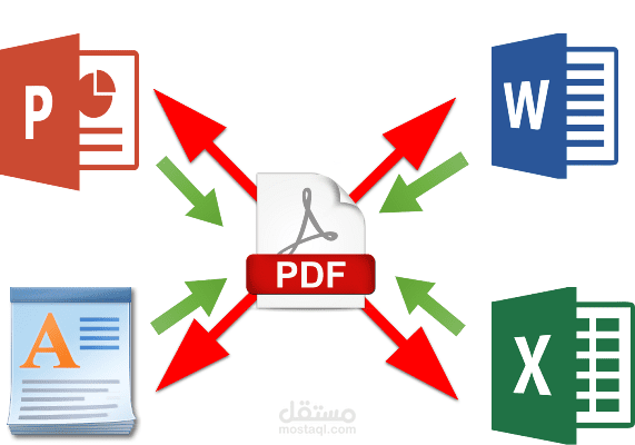 سأحول ملفات PDF إلى DOCX و PPTX و TXT و JPG