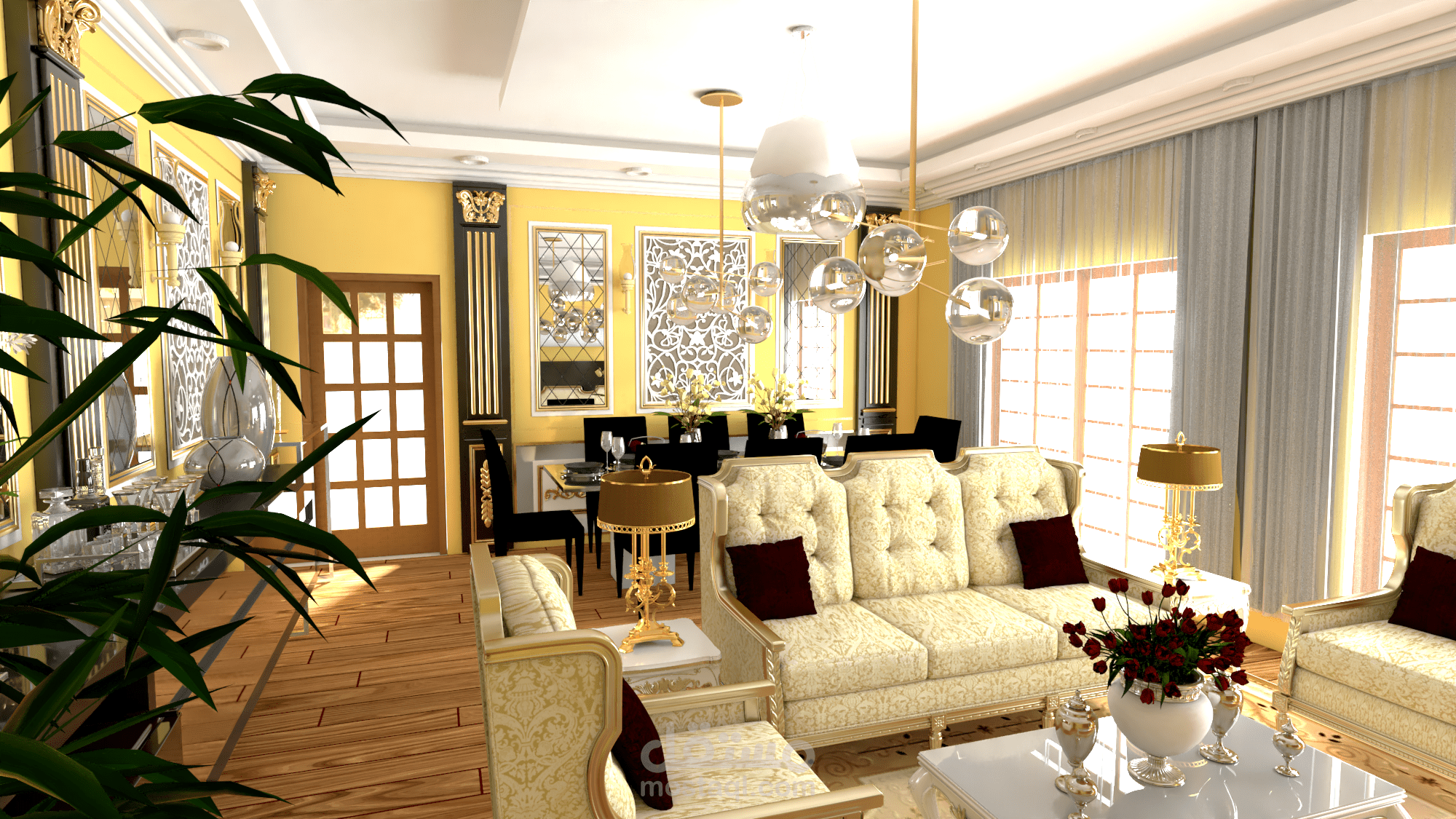 تصميم داخلي لغرفه معيشه