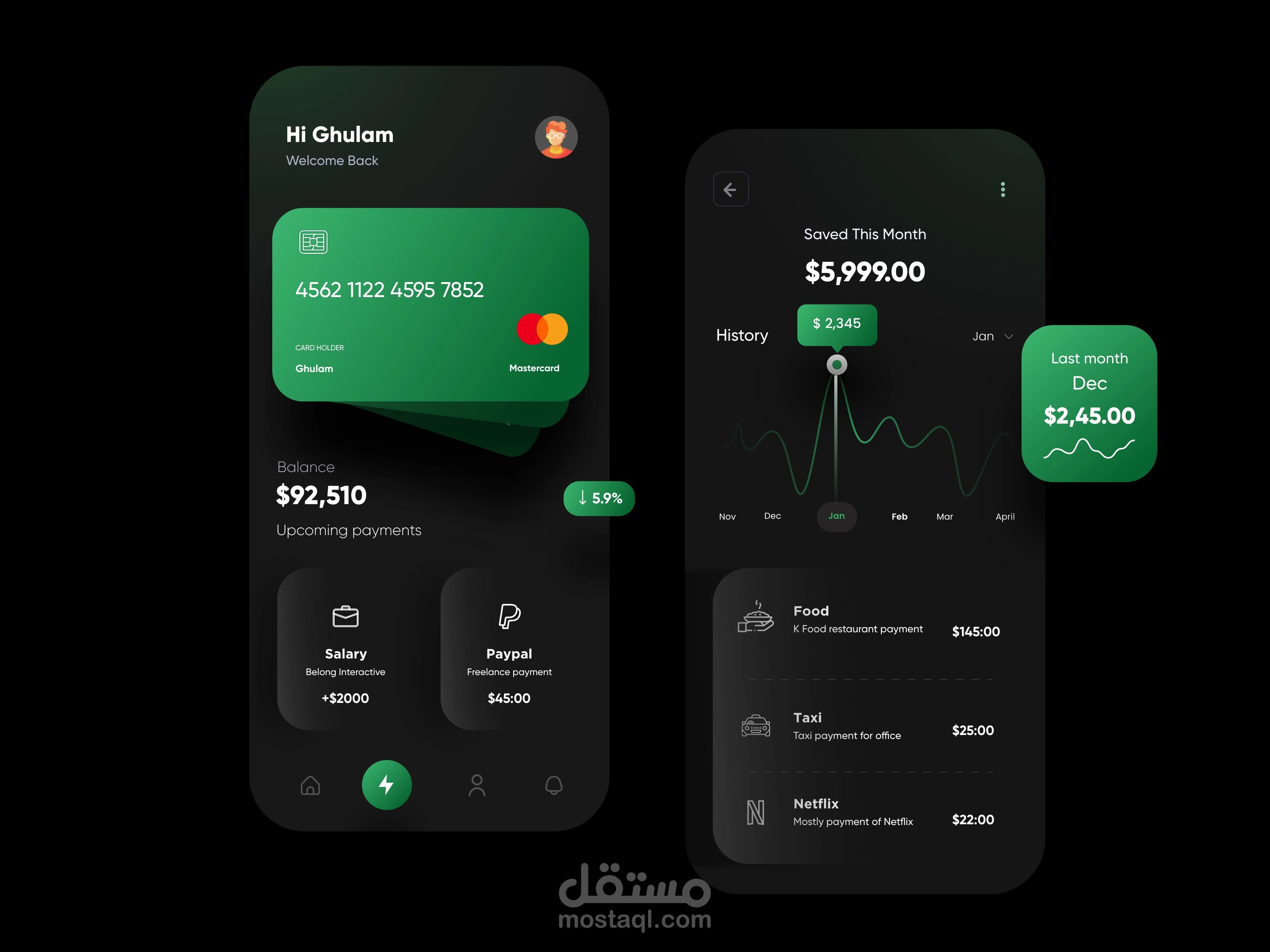 تصميم واجهة و تجربة المستخدم لتطبيق الخدمات البنكية Mezome