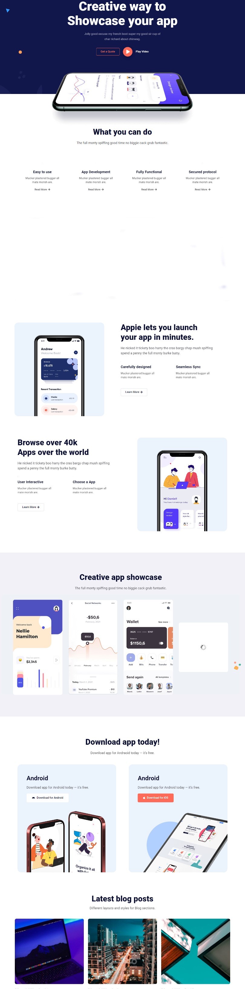 تصميم صفحه هبوط HTML5