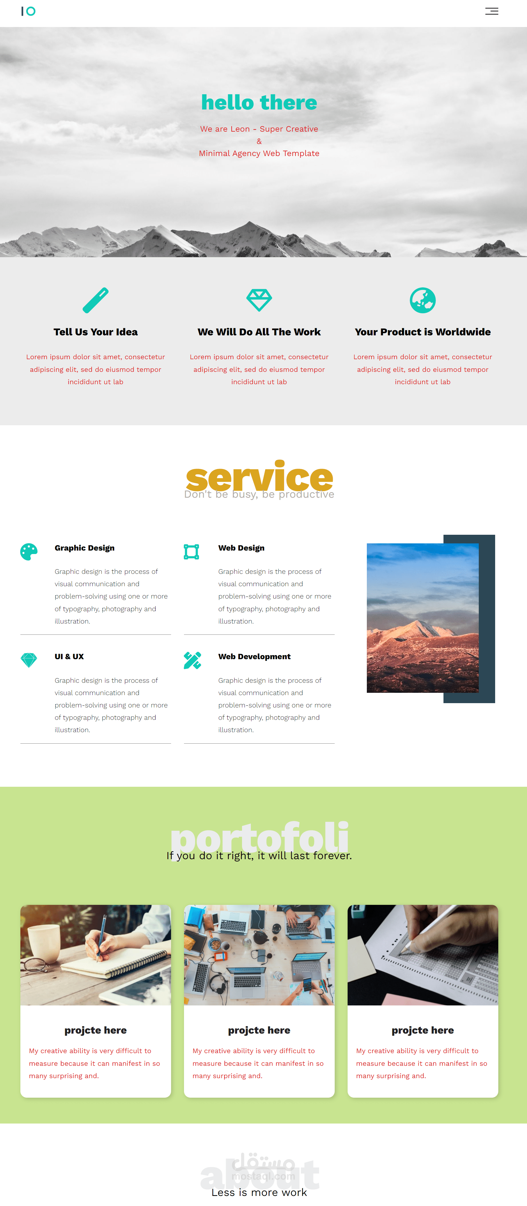 Minimal Agency Web Template