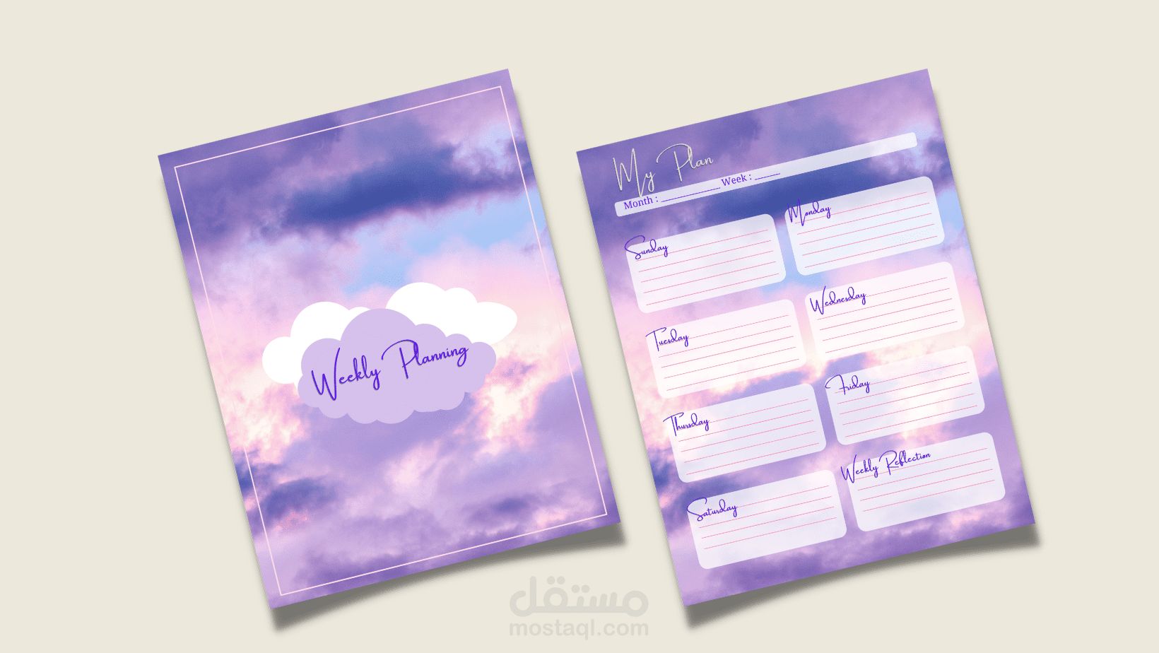 تصميم planner  بتصاميم جذابة ومفيدة
