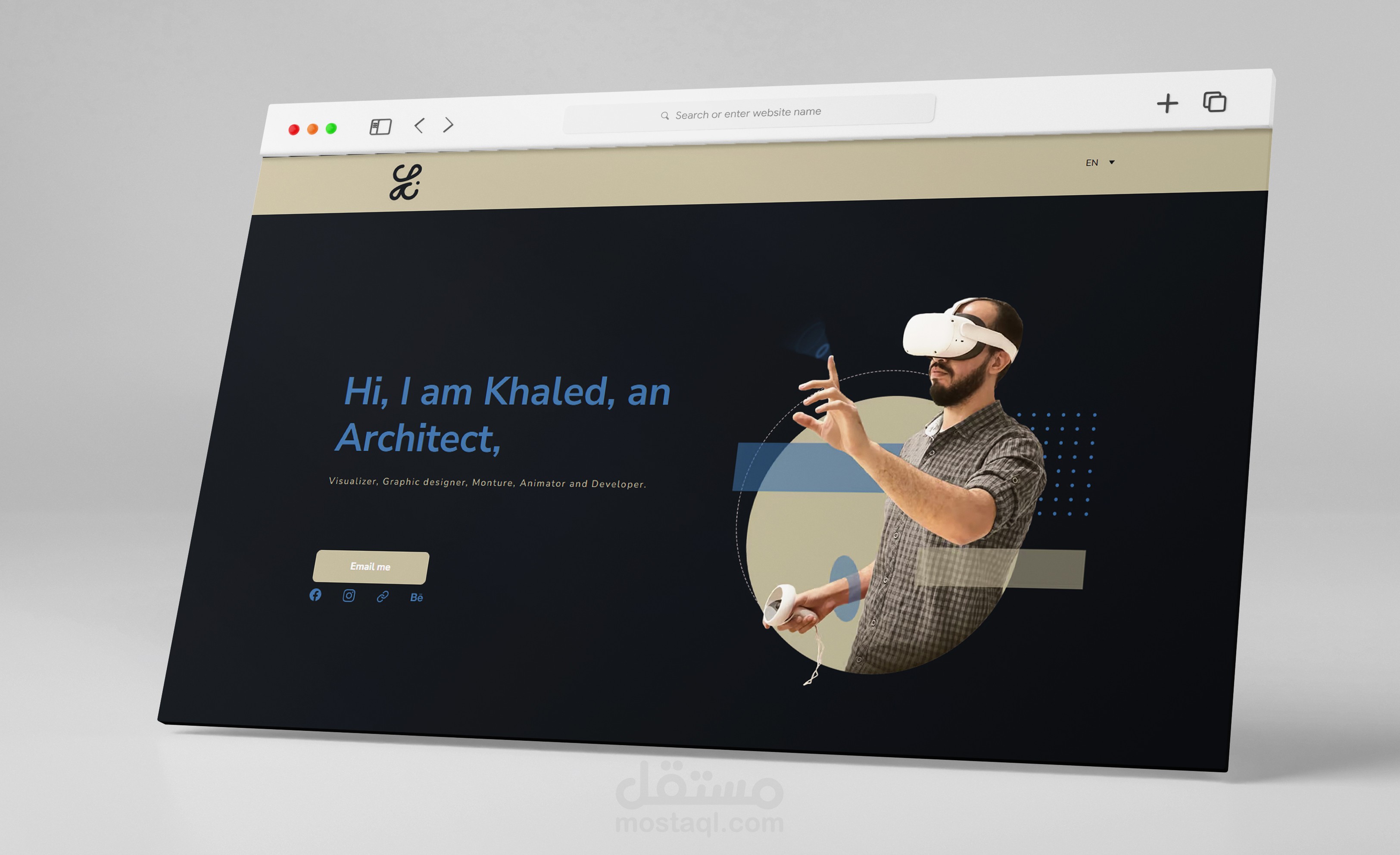 تصميم موقع شخصي
