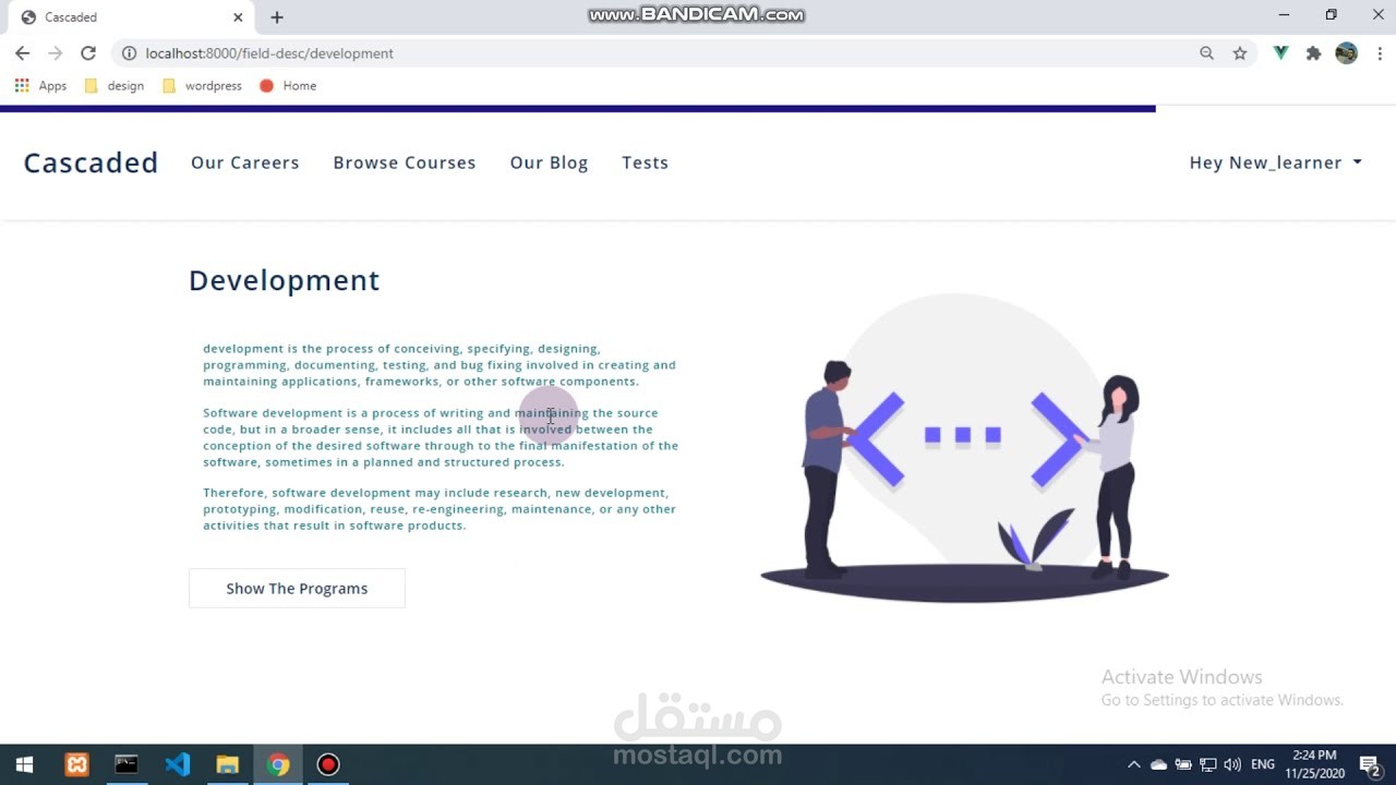 E-learning System Using Laravel and Vue.js